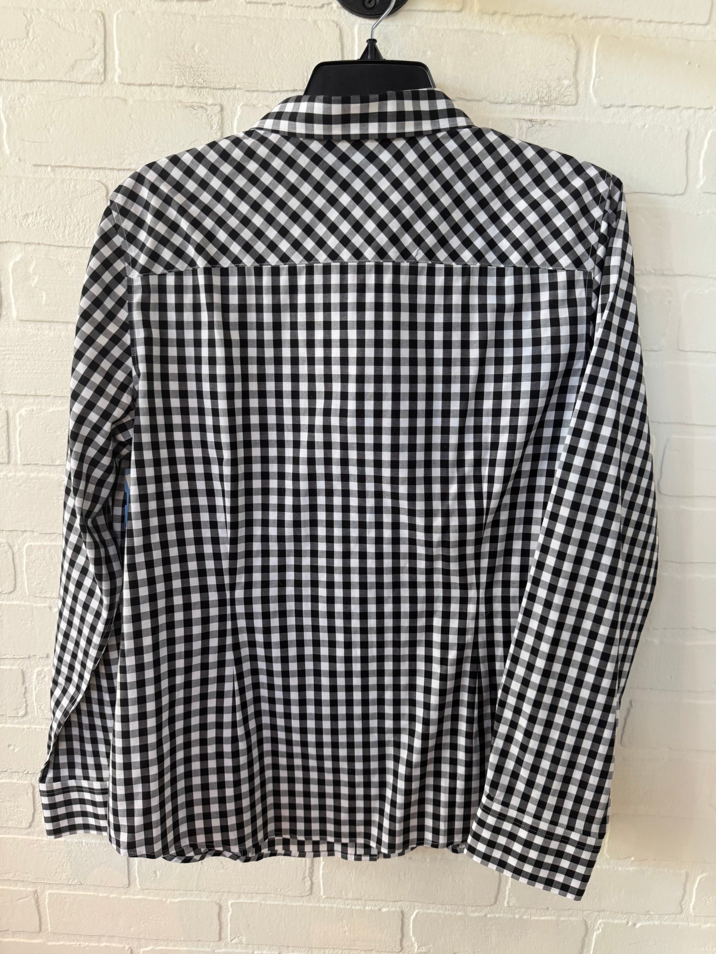 Top Long Sleeve By Talbots In Black & White, Size: L