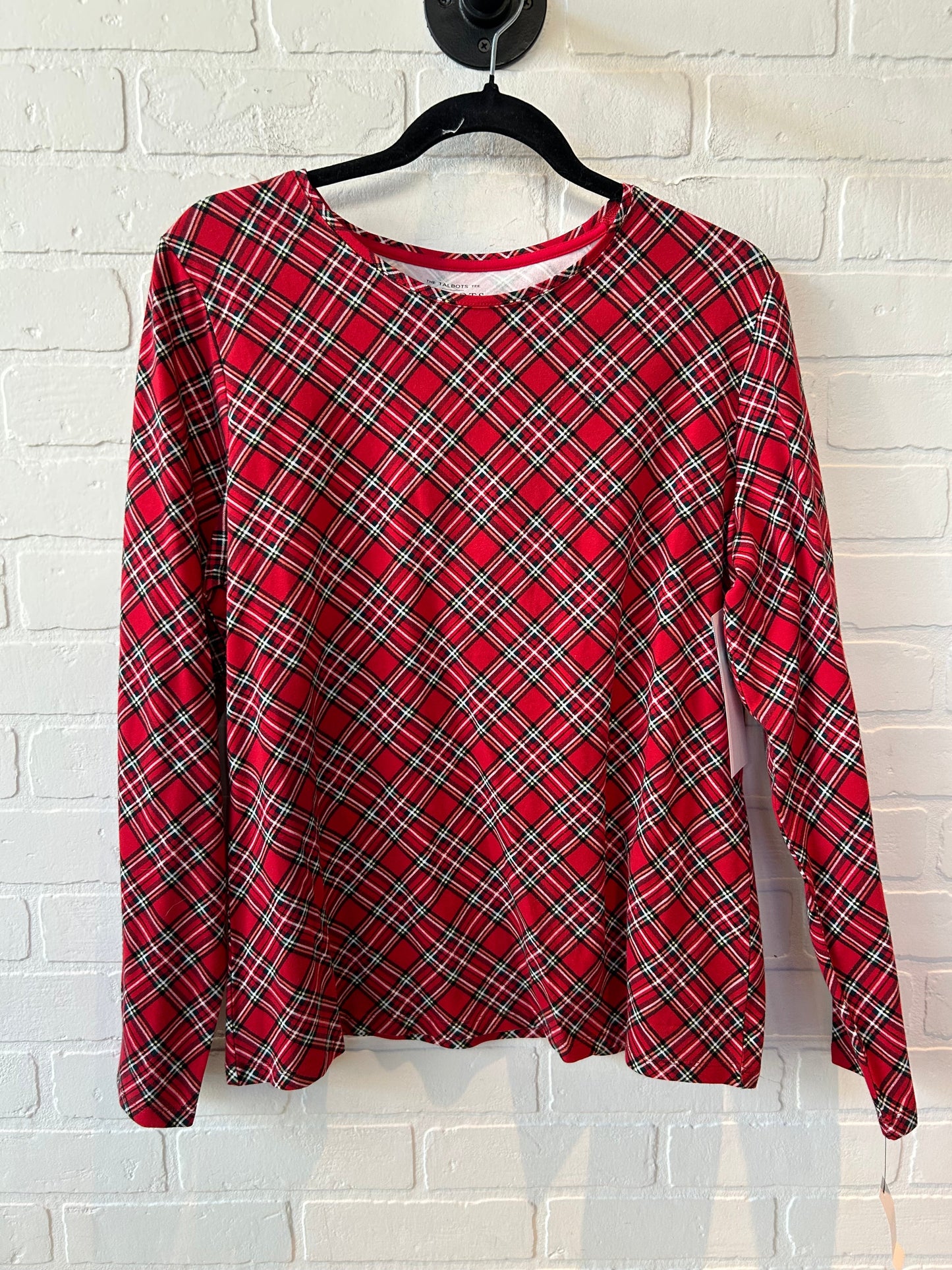 Top Long Sleeve By Talbots In Red, Size: L