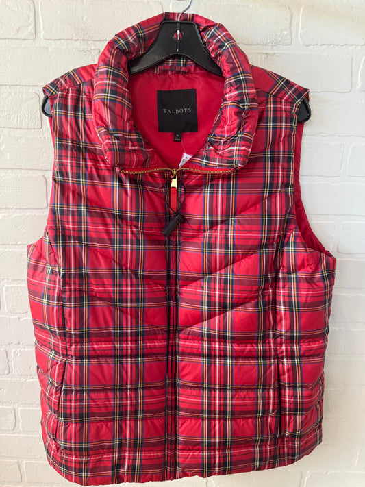 Vest Puffer & Quilted By Talbots In Red, Size: Xl