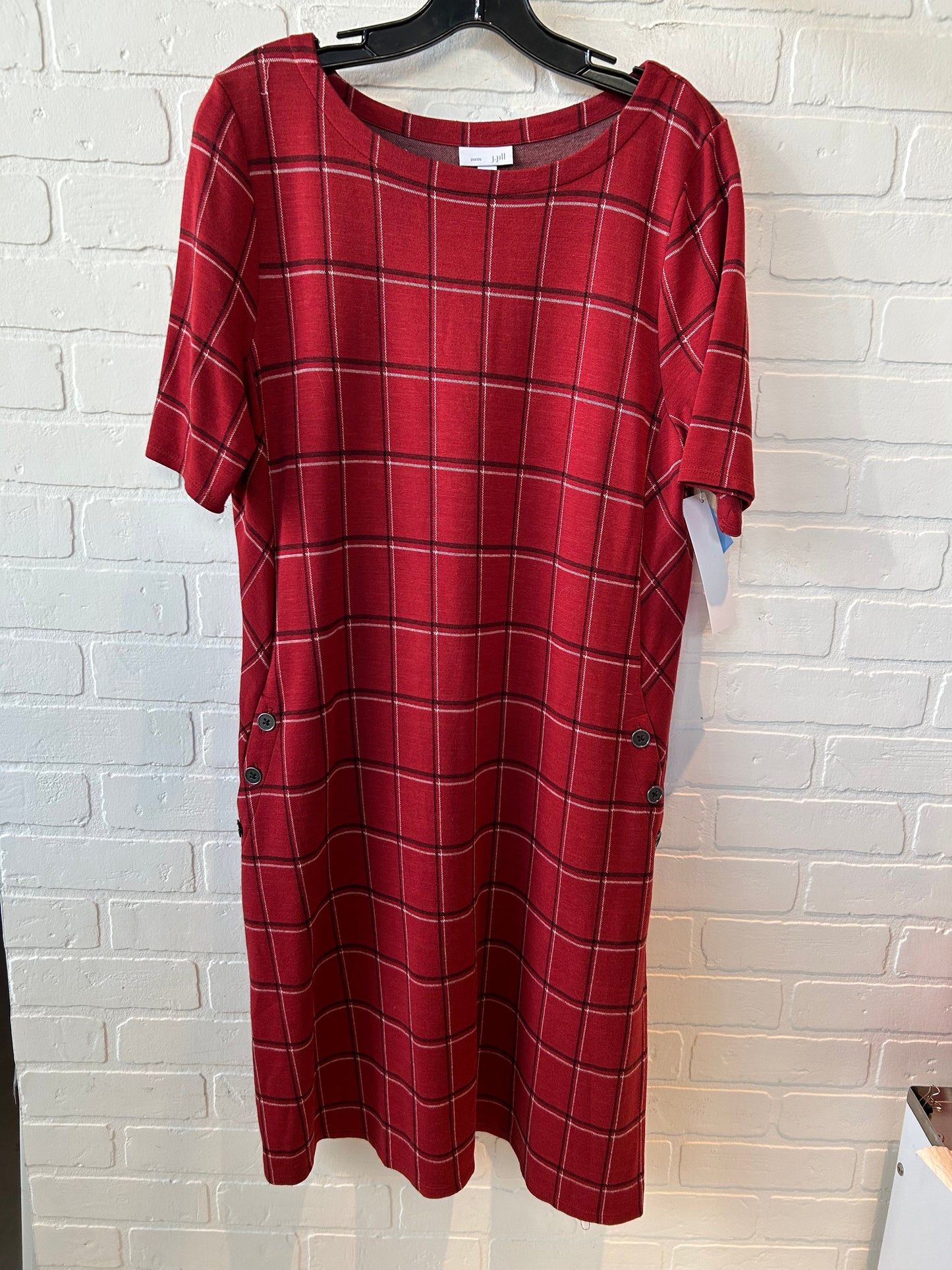 Dress Casual Midi By J. Jill In Red, Size: L