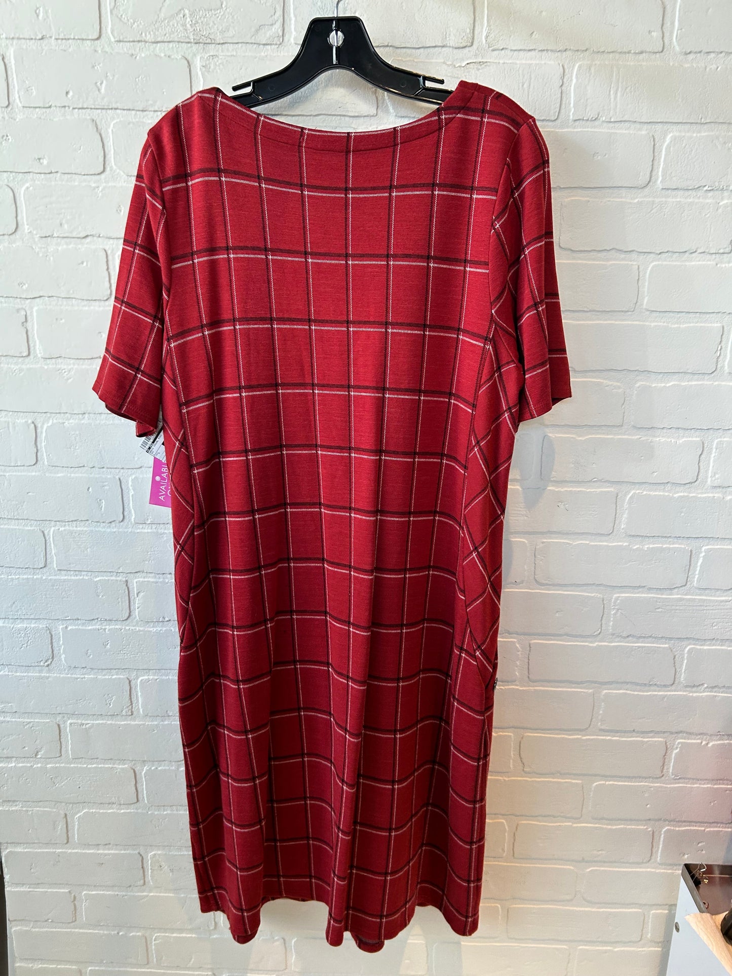 Dress Casual Midi By J. Jill In Red, Size: L