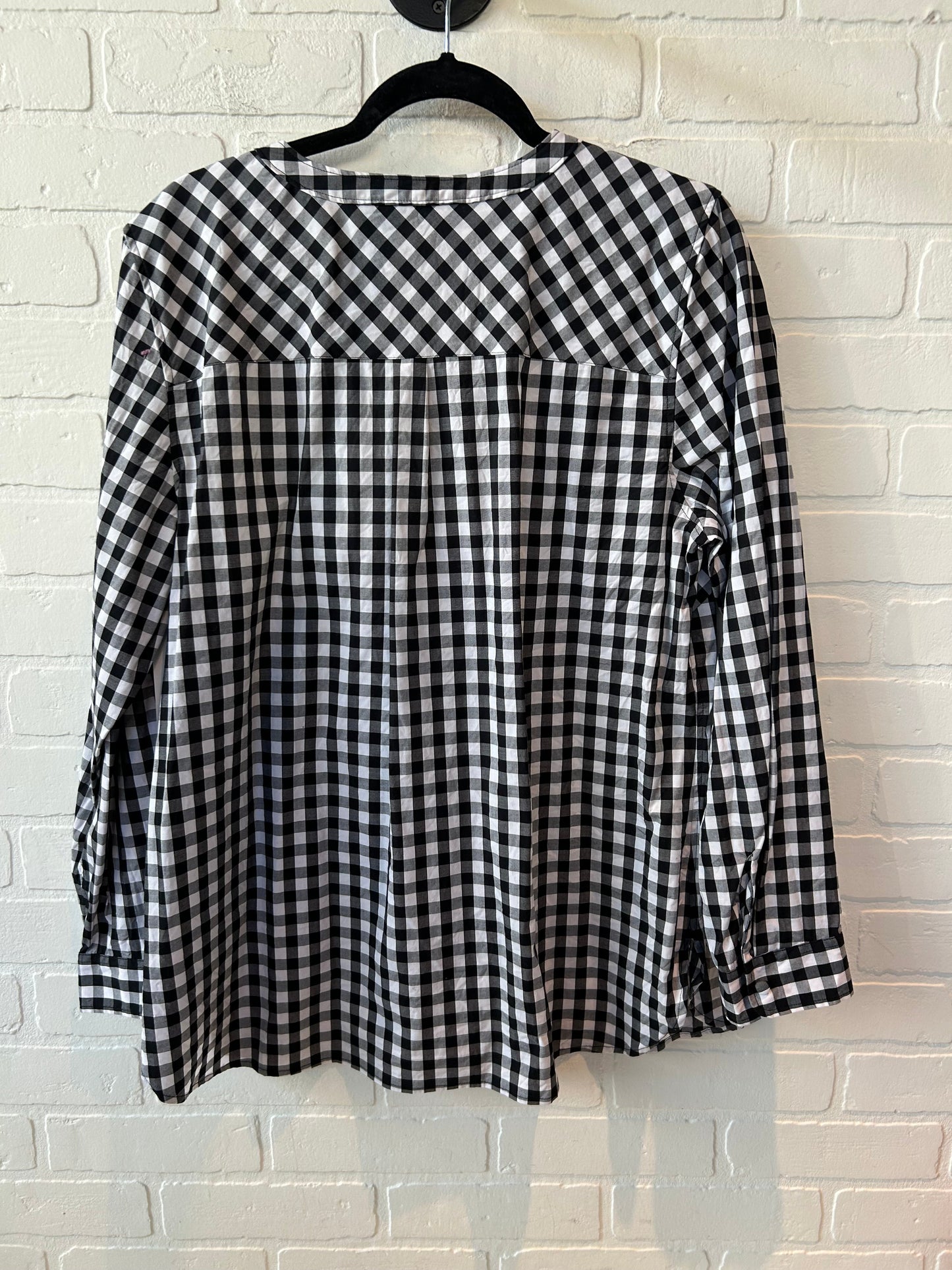 Top Long Sleeve By Talbots In Black & White, Size: Xl