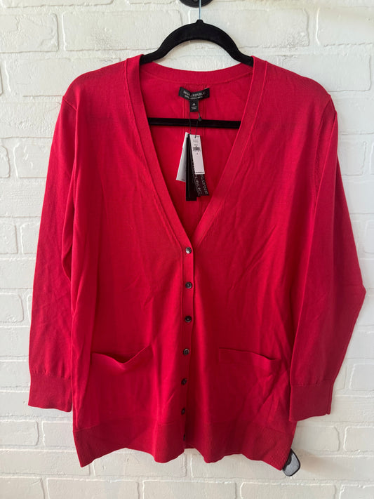 Sweater Cardigan By Banana Republic In Red, Size: M