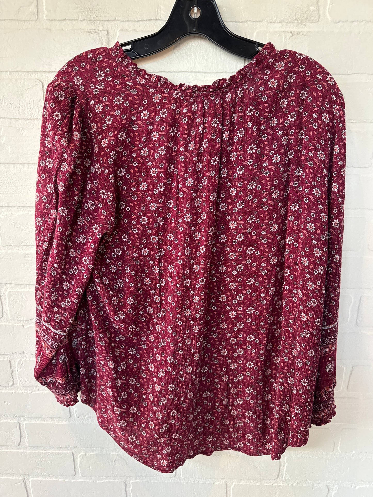 Top Long Sleeve By Clothes Mentor In Red, Size: Xl