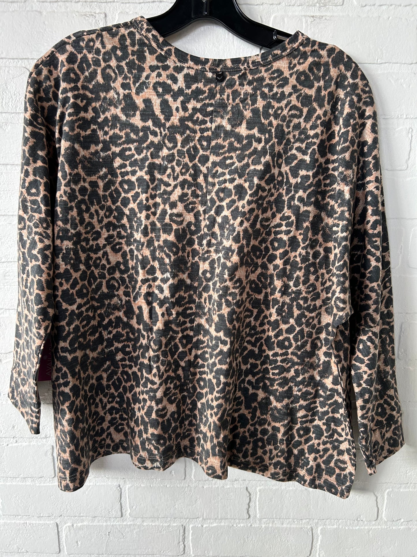 Top Long Sleeve By rapsodia In Animal Print, Size: Xl