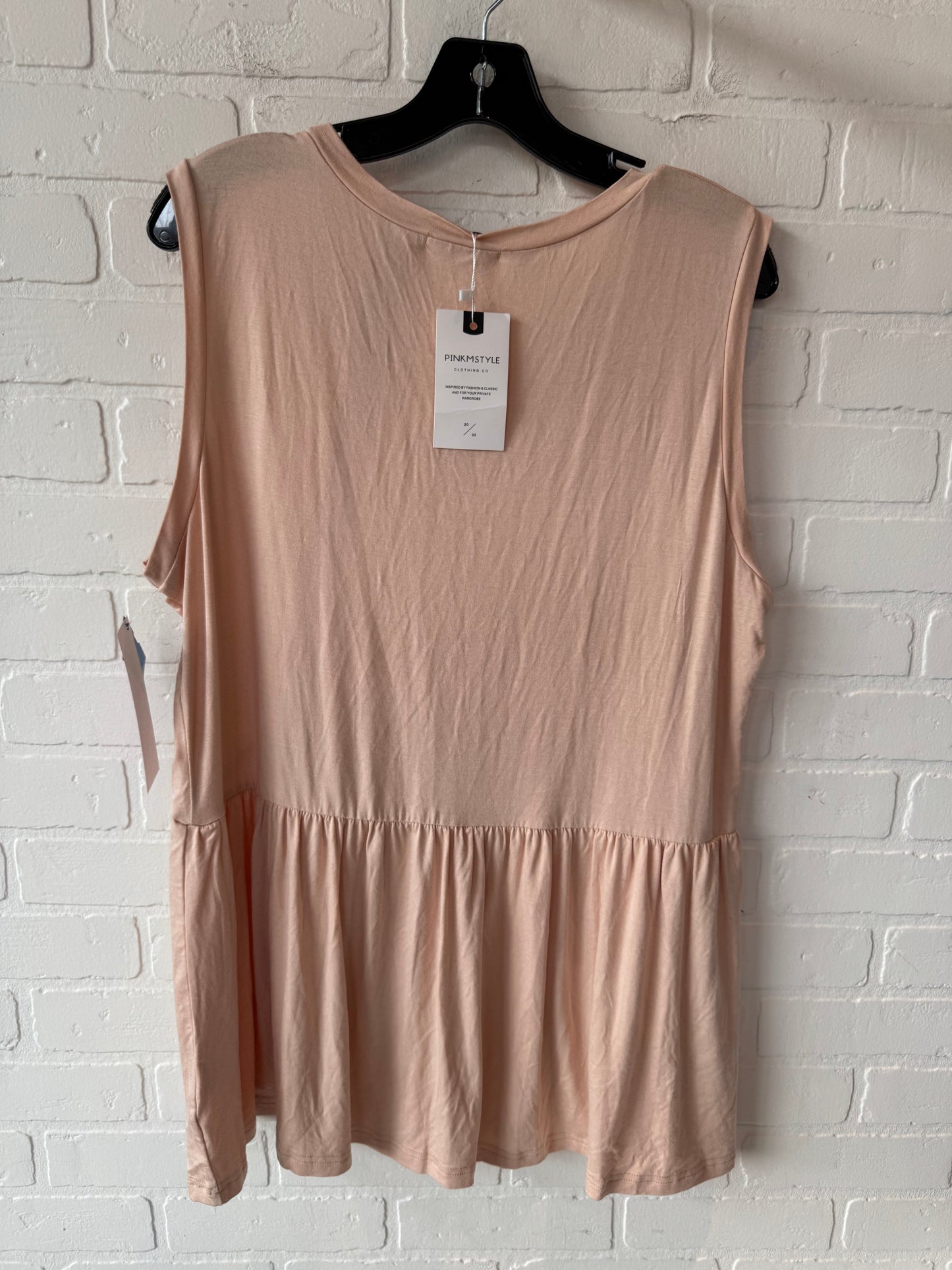 Top Sleeveless By Clothes Mentor In Pink, Size: 2x