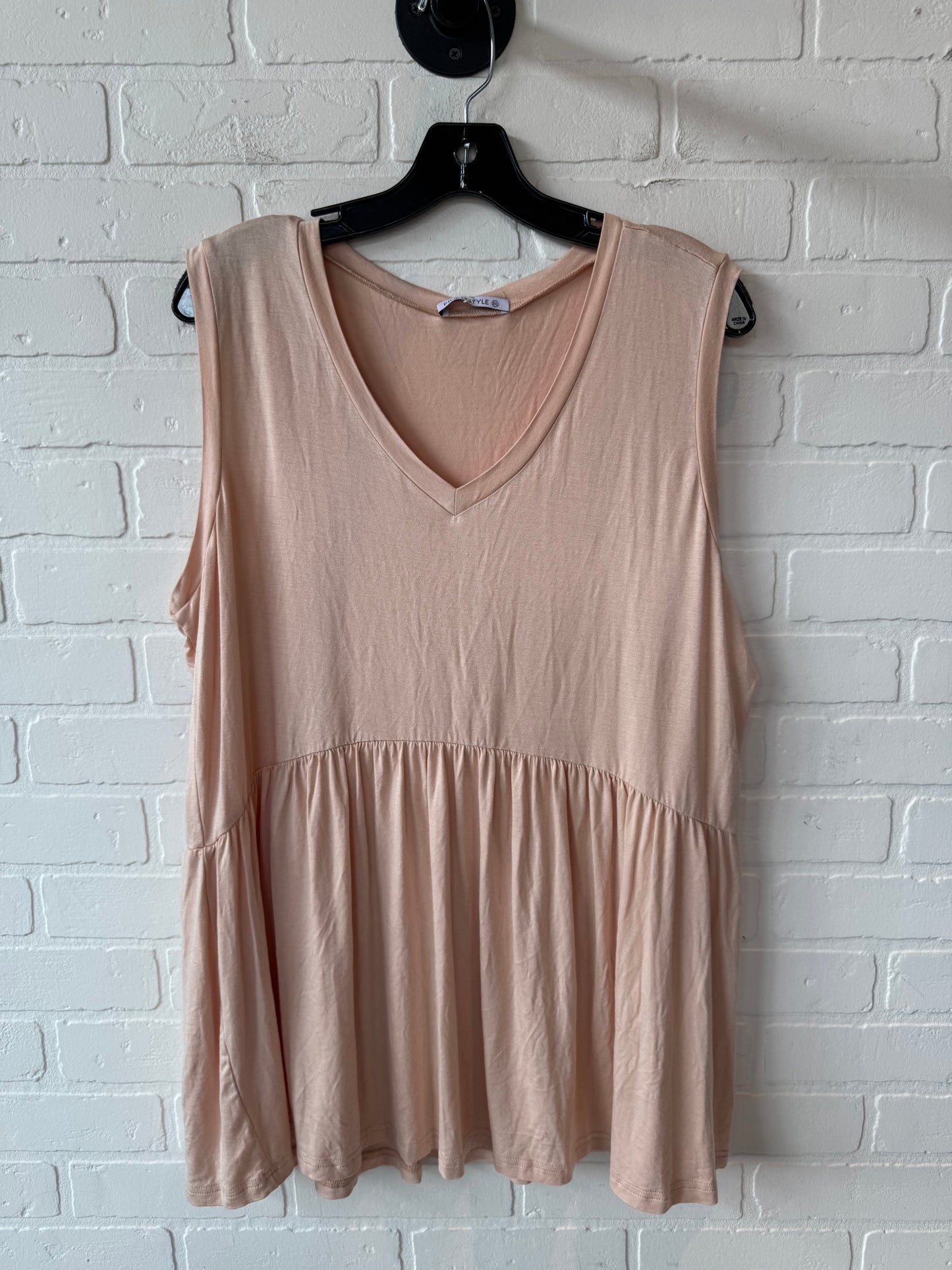 Top Sleeveless By Clothes Mentor In Pink, Size: 2x