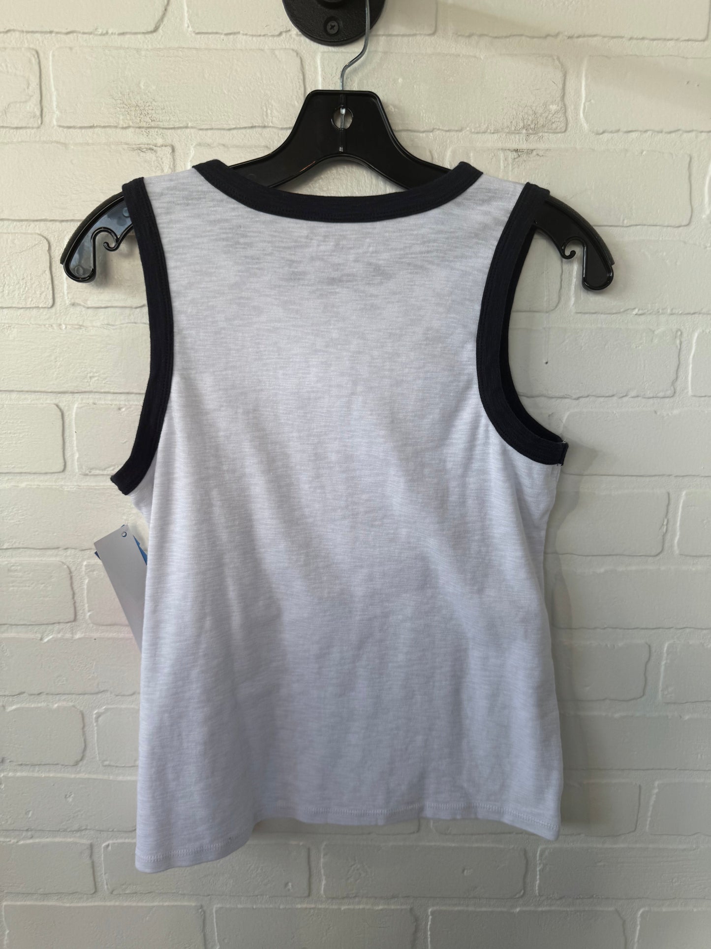 Top Sleeveless By Marled In Blue & White, Size: L