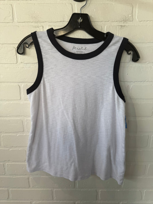 Top Sleeveless By Marled In Blue & White, Size: L