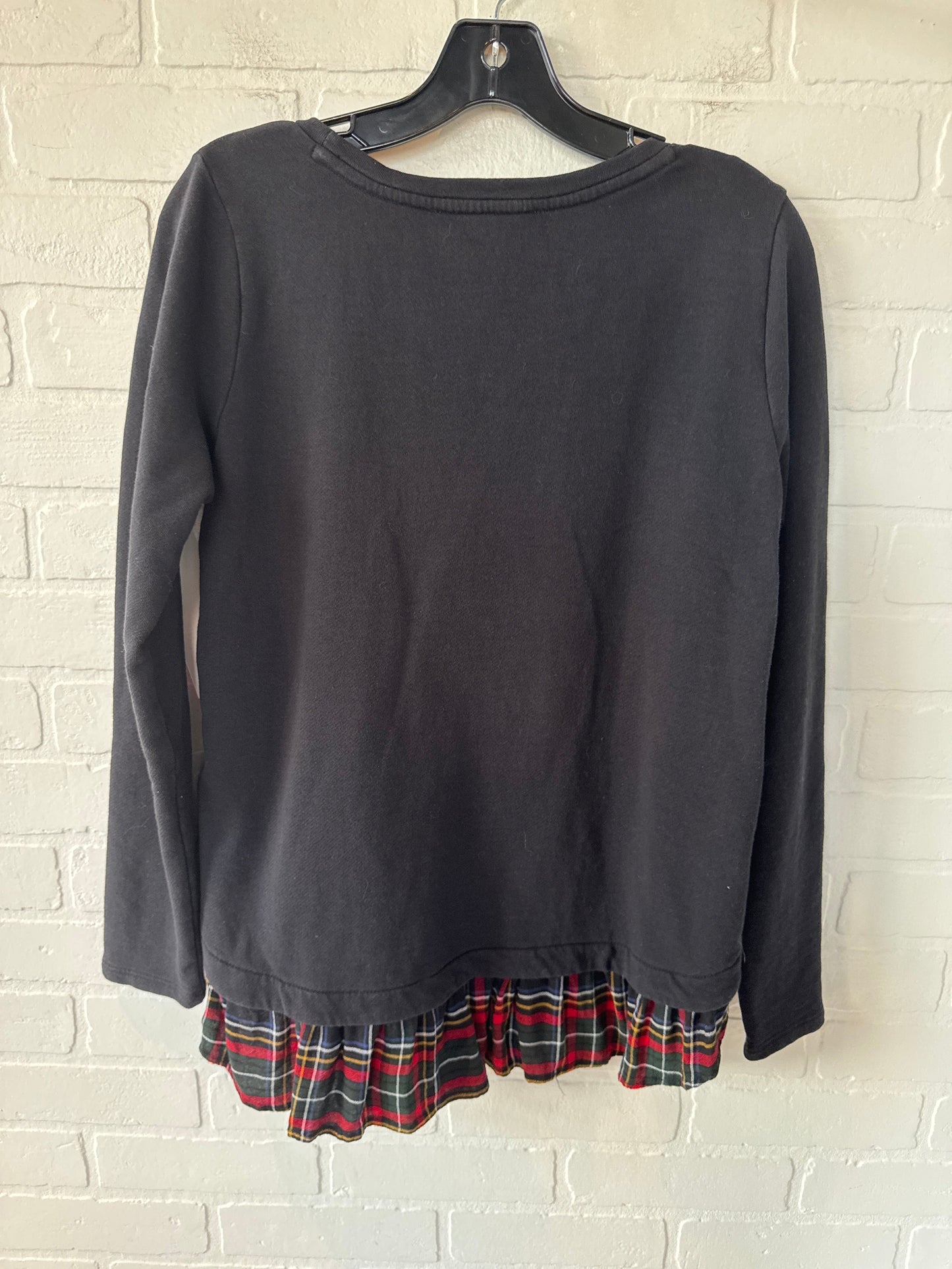 Top Long Sleeve By Loft In Black & Red, Size: S