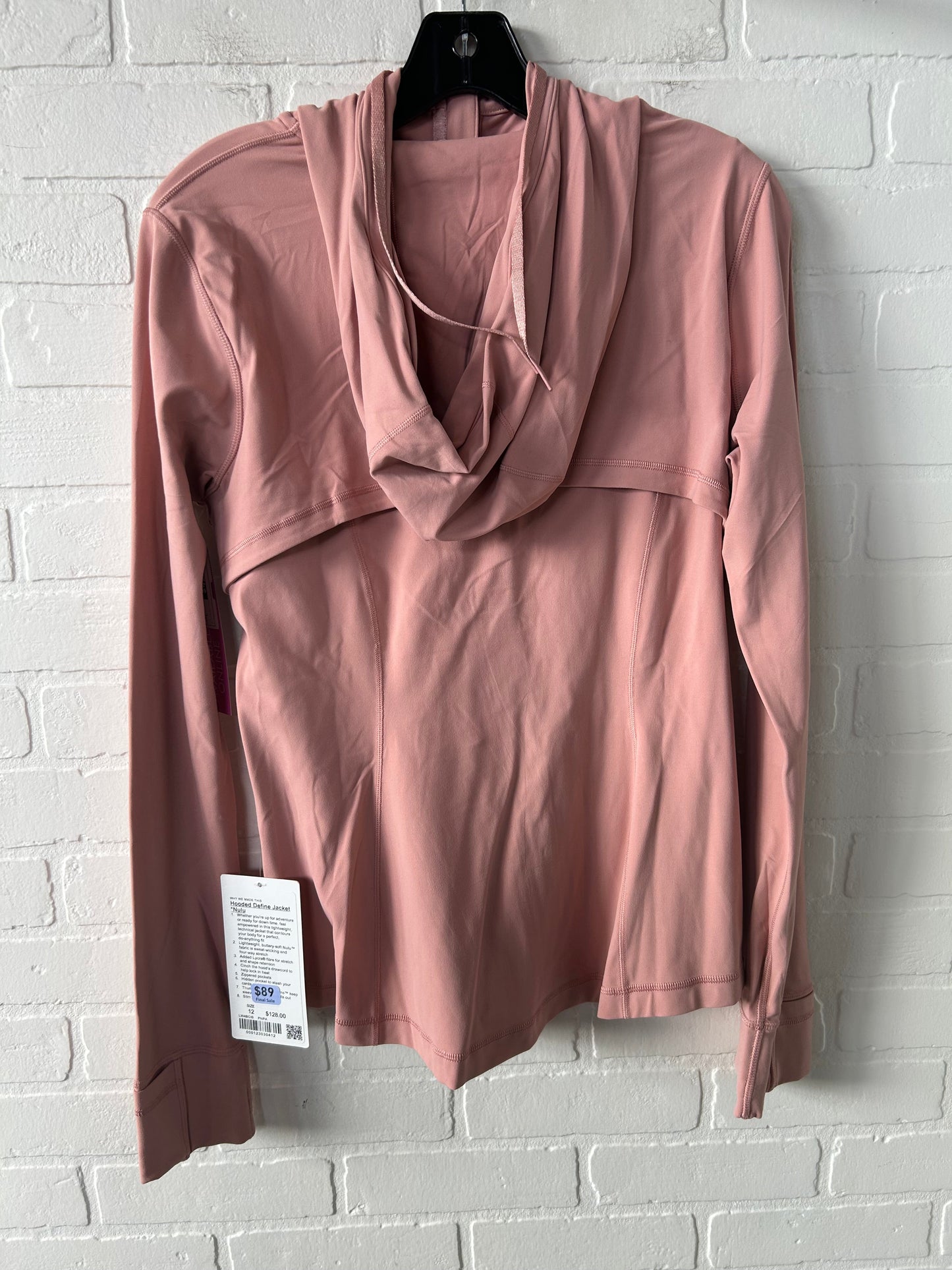 Athletic Jacket By Lululemon In Pink, Size: L