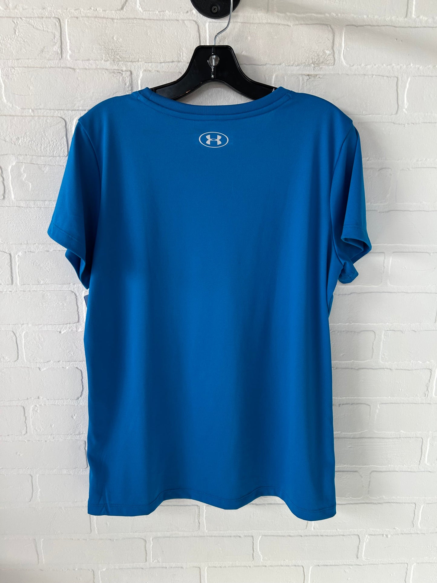 Athletic Top Short Sleeve By Under Armour In Blue, Size: L