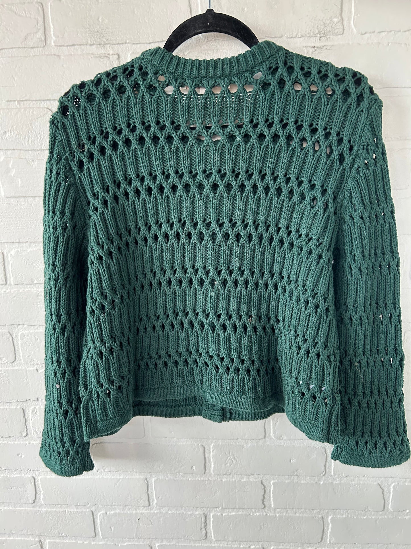 Sweater Cardigan By Loft In Green, Size: M