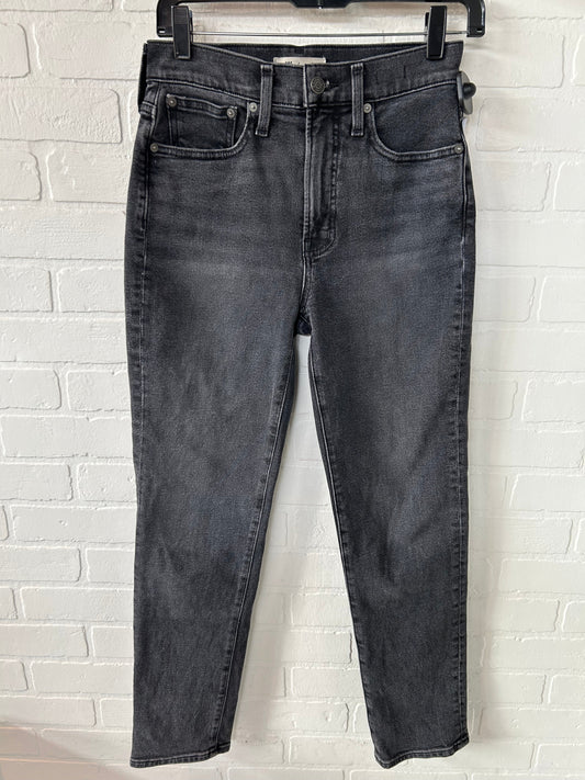 Jeans Straight By Madewell In Black Denim, Size: 0