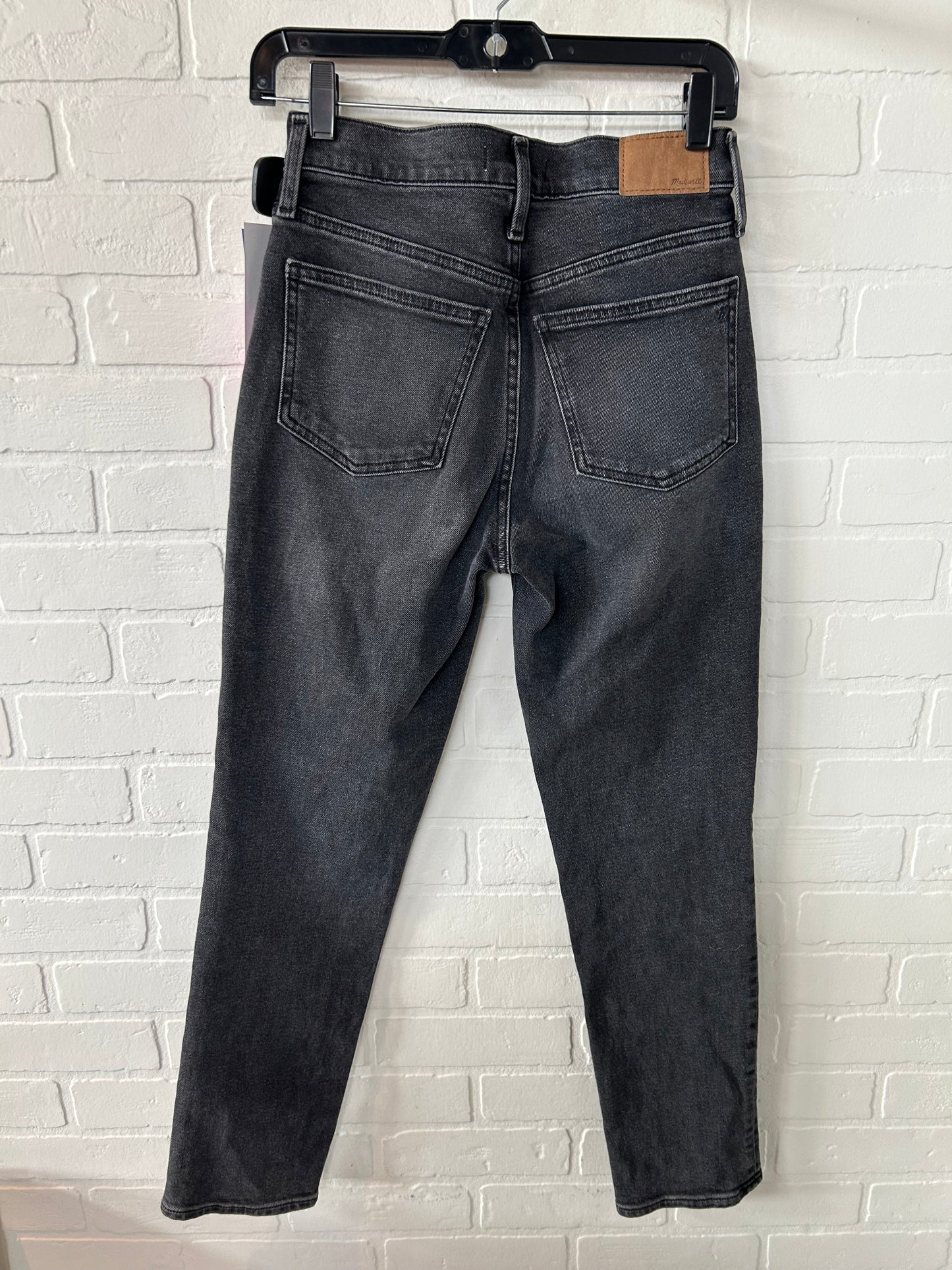 Jeans Straight By Madewell In Black Denim, Size: 0