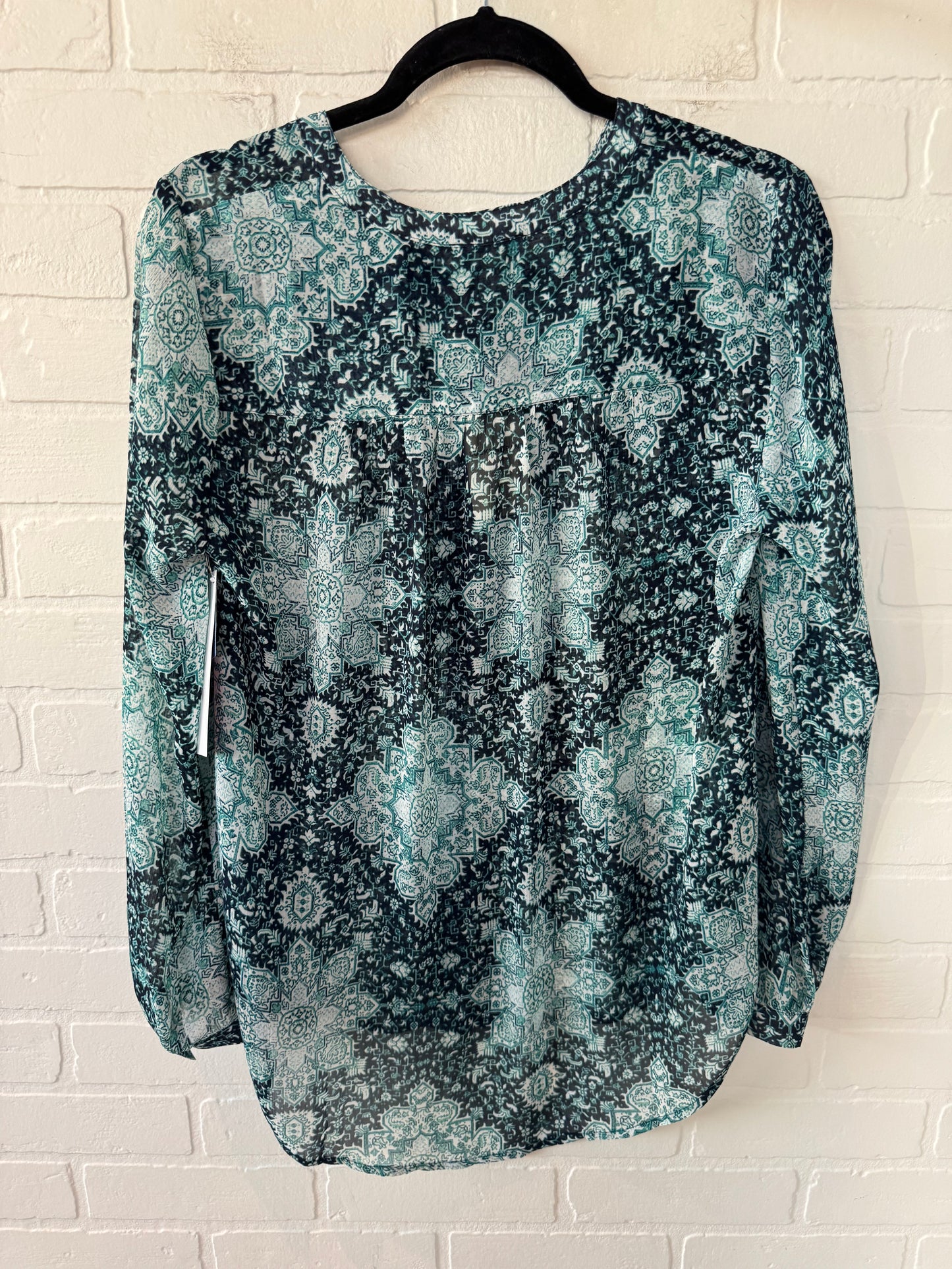 Top Long Sleeve By Lucky Brand In Blue, Size: M