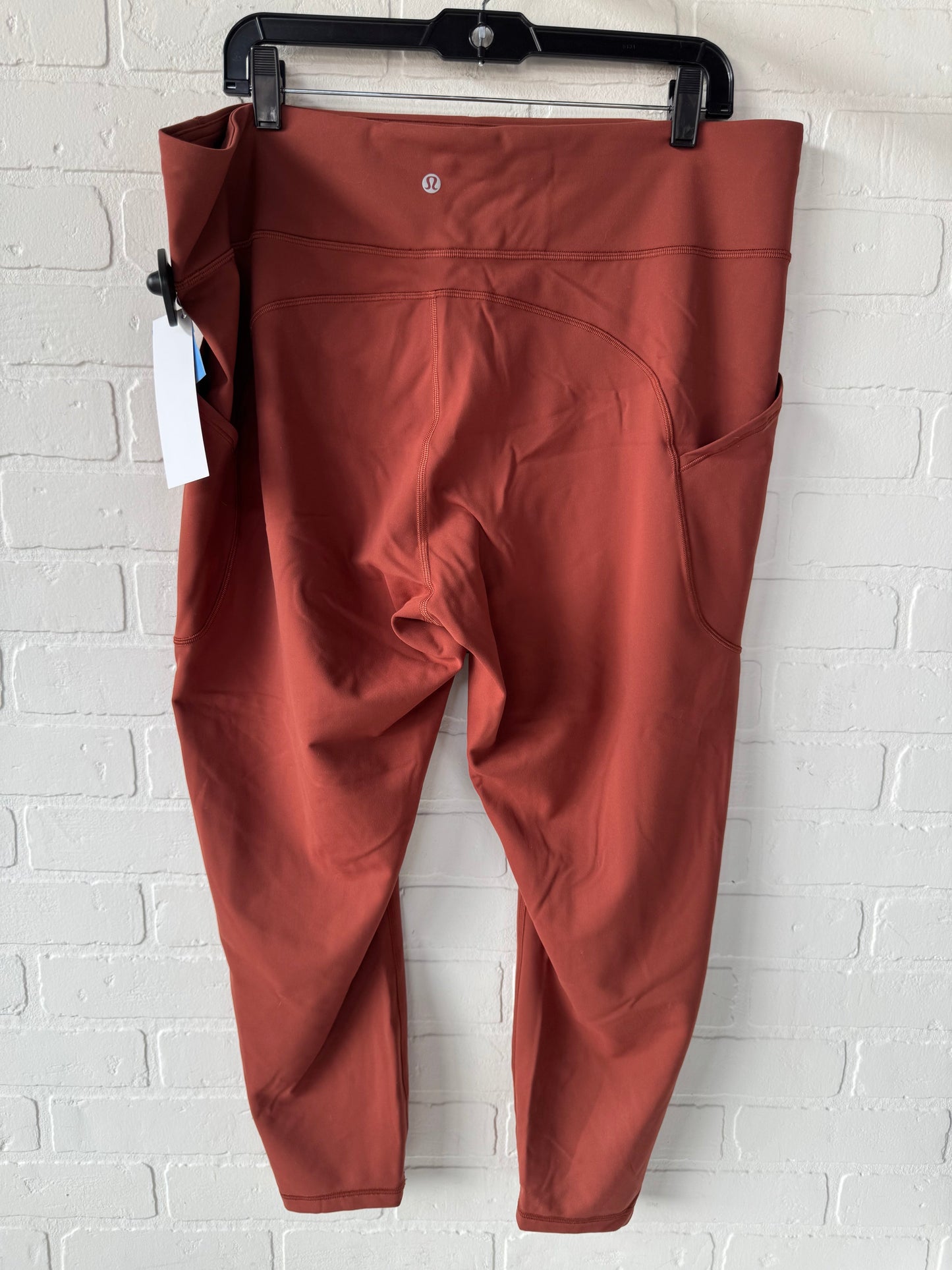 Athletic Leggings By Lululemon In Orange, Size: 20