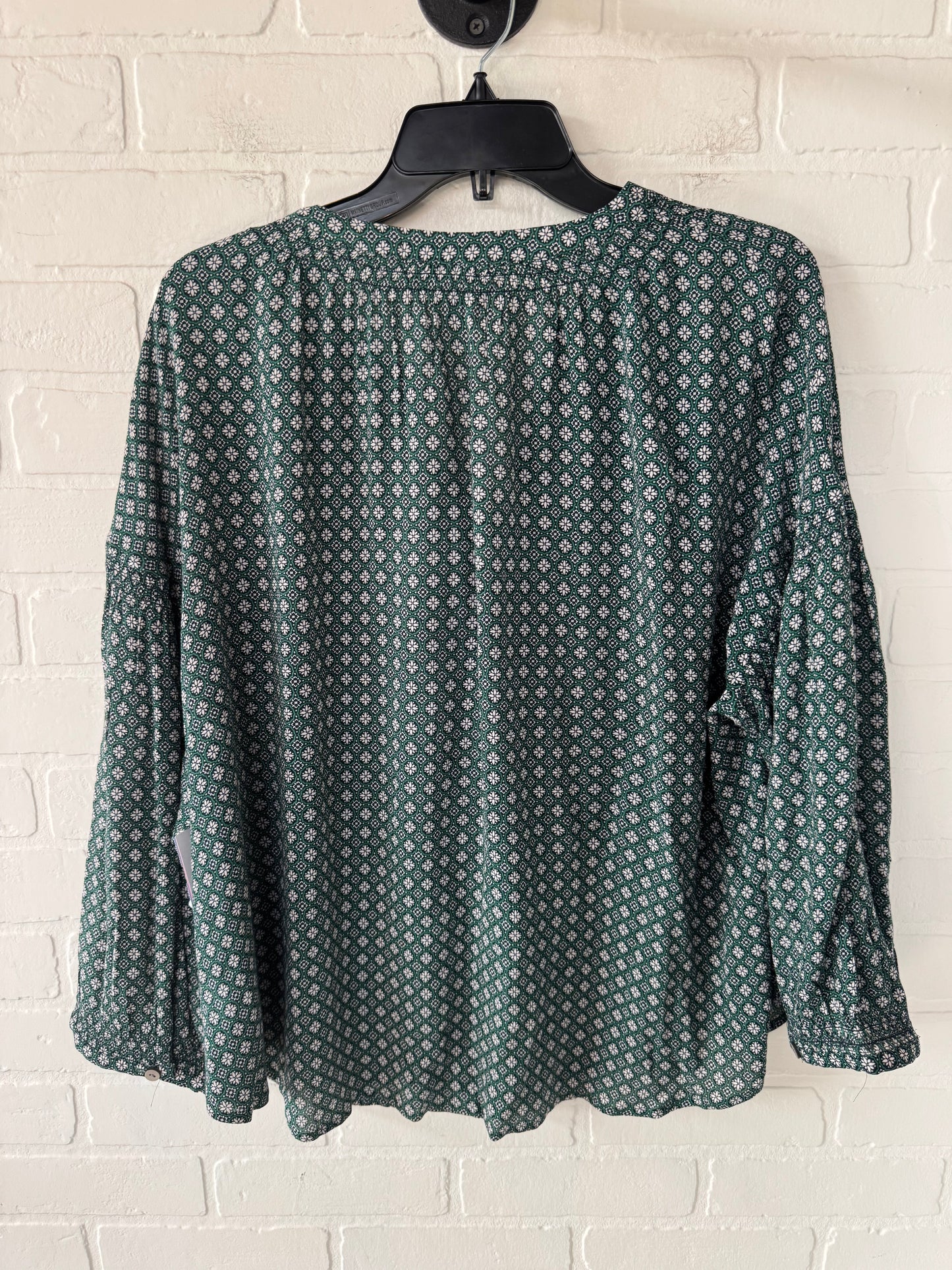 Top Long Sleeve By J. Jill In Green, Size: Xlp