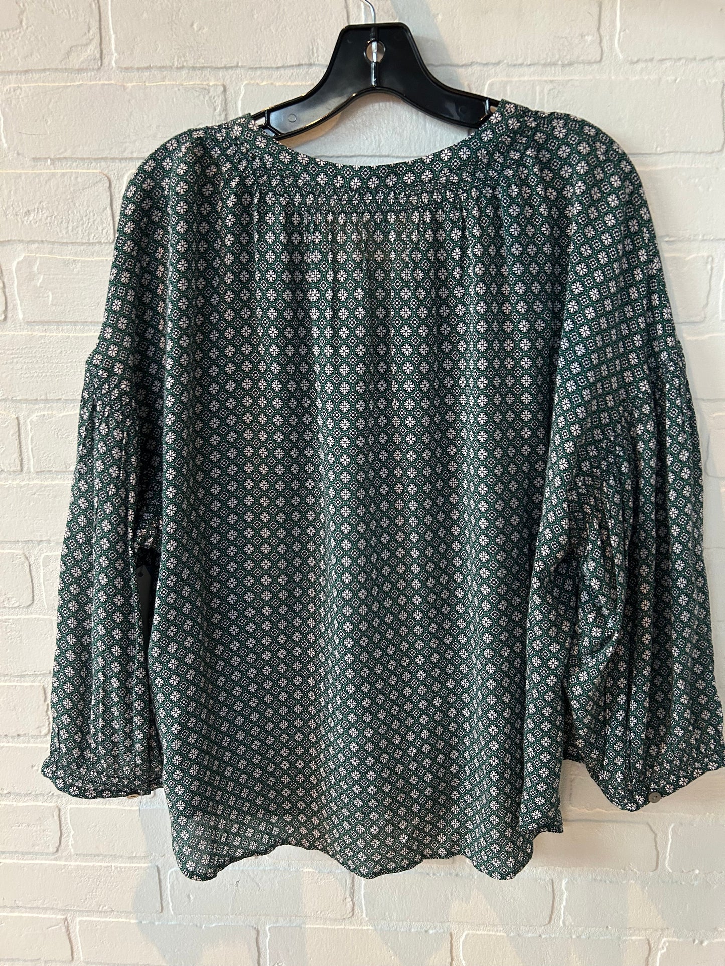 Top Long Sleeve By J. Jill In Green, Size: Xlp