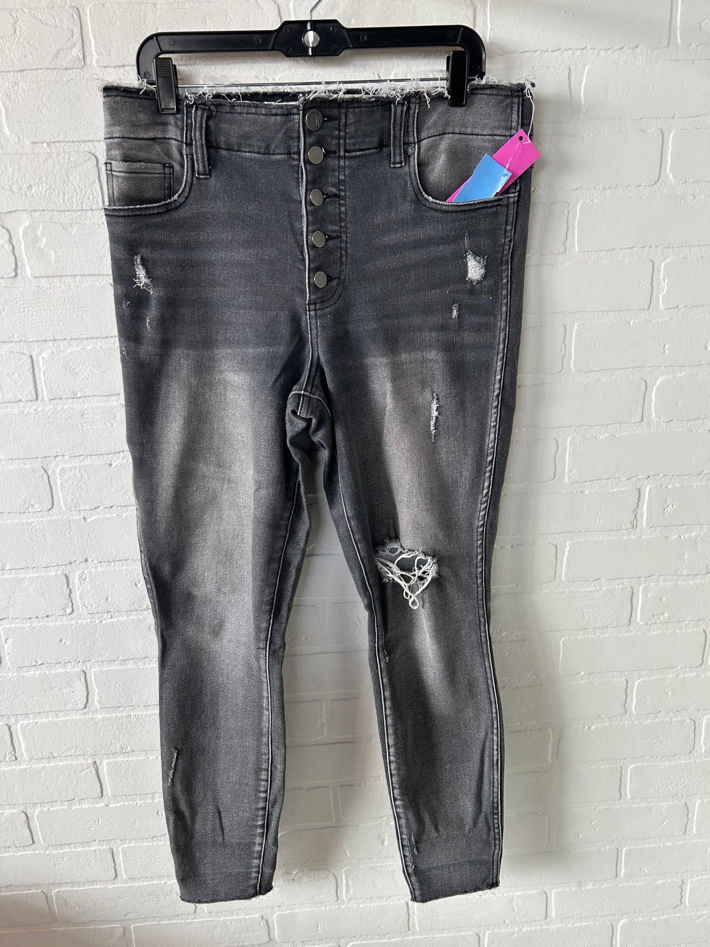 Jeans Skinny By Kut In Black Denim, Size: 10