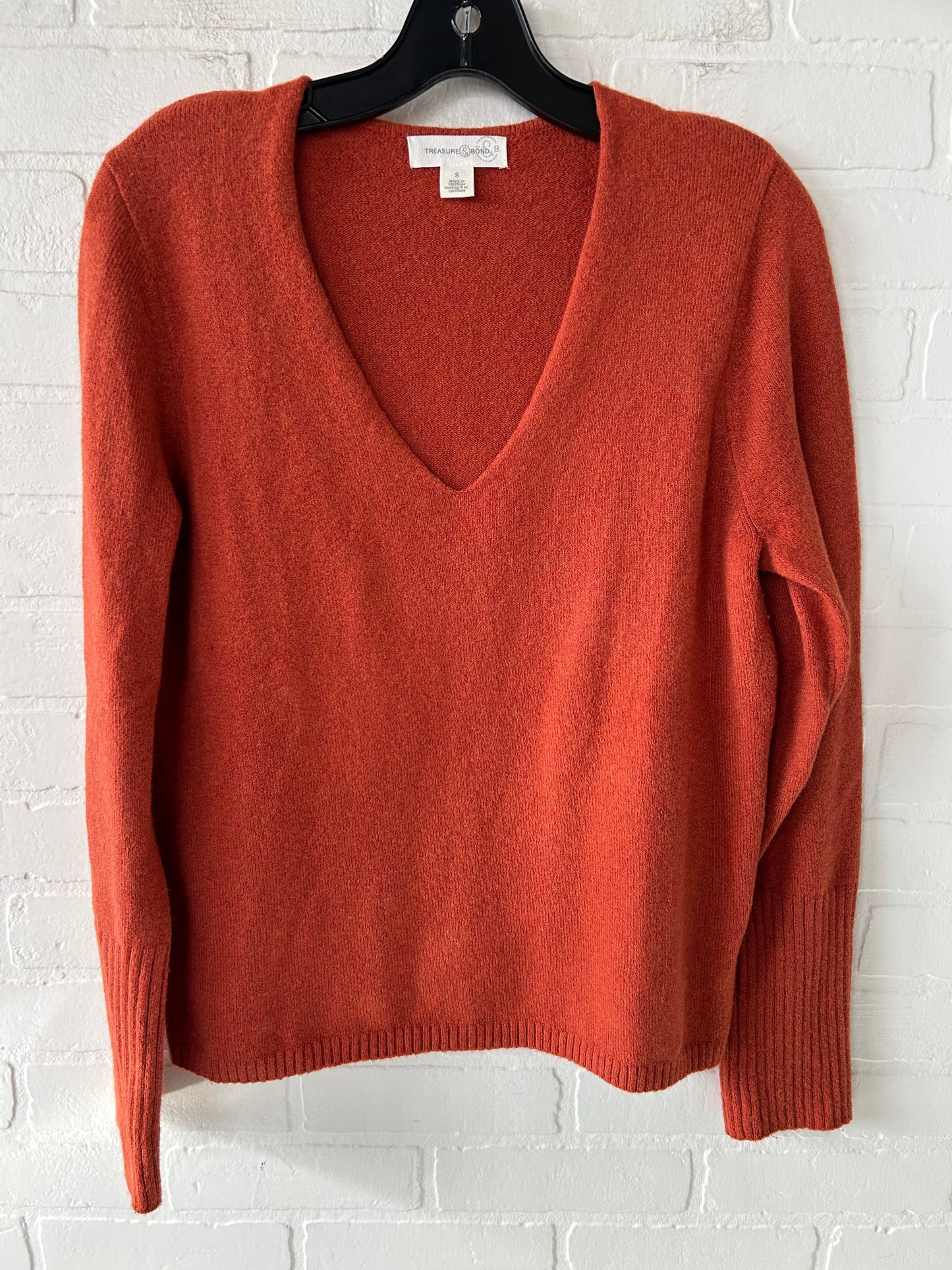 Sweater By Treasure And Bond In Orange, Size: S