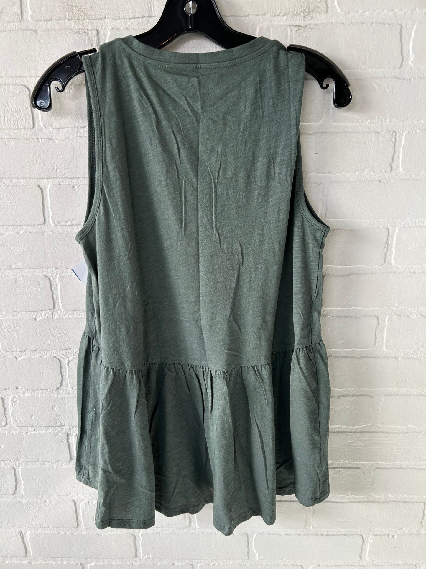 Top Sleeveless By Loft In Green, Size: M