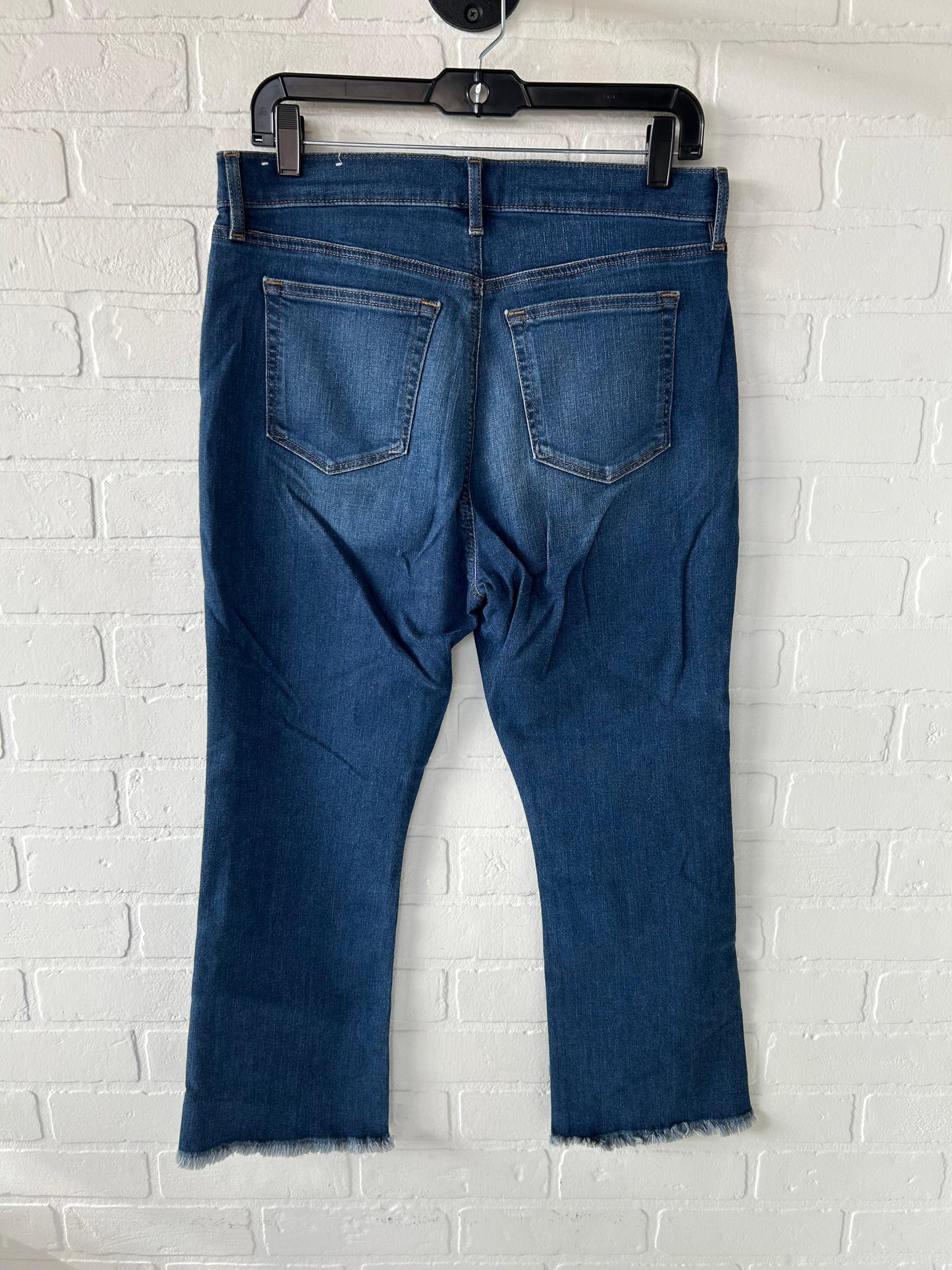 Jeans Flared By Loft In Blue Denim, Size: 10