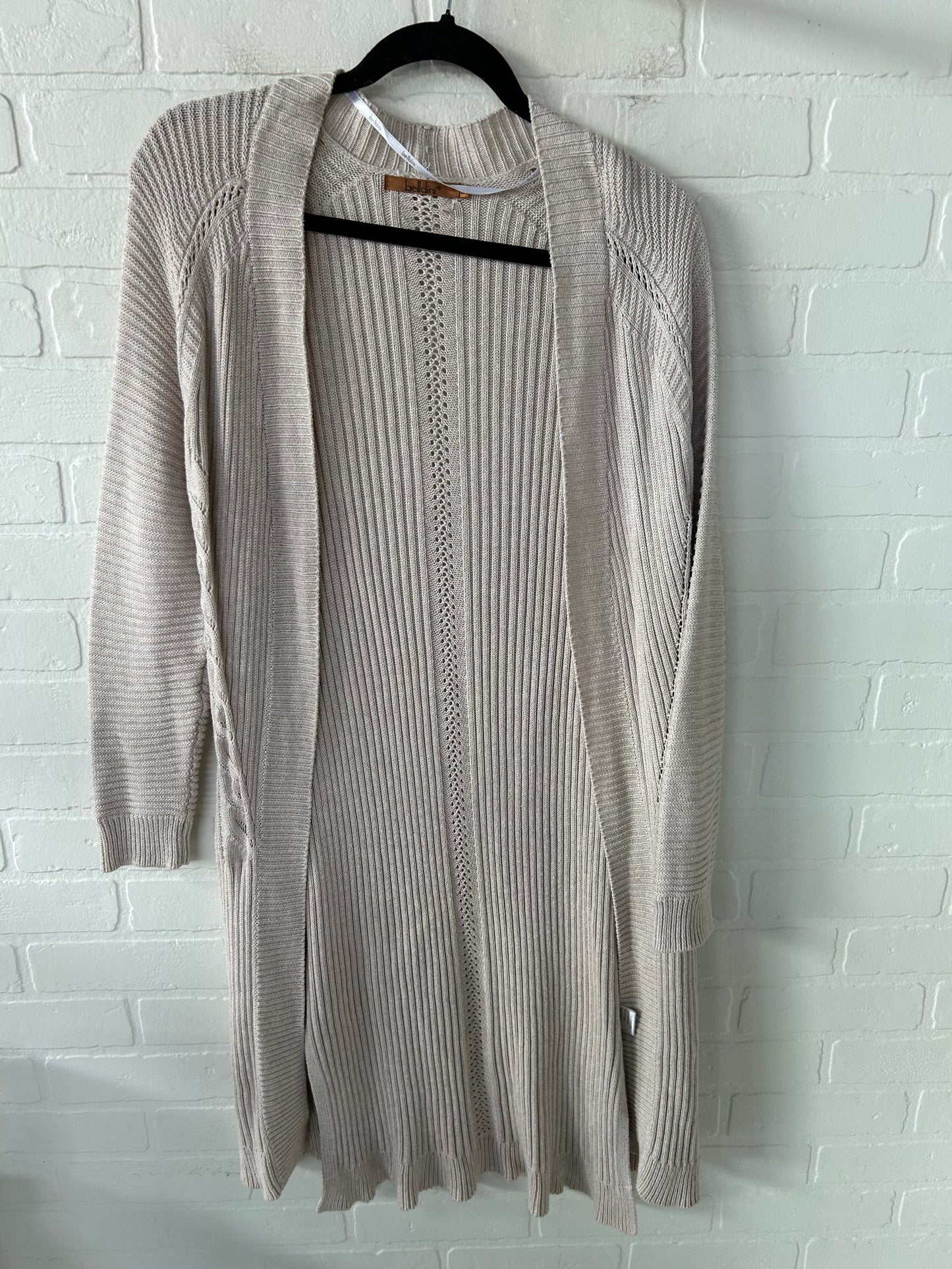 Sweater Cardigan By Belldini In Tan, Size: L