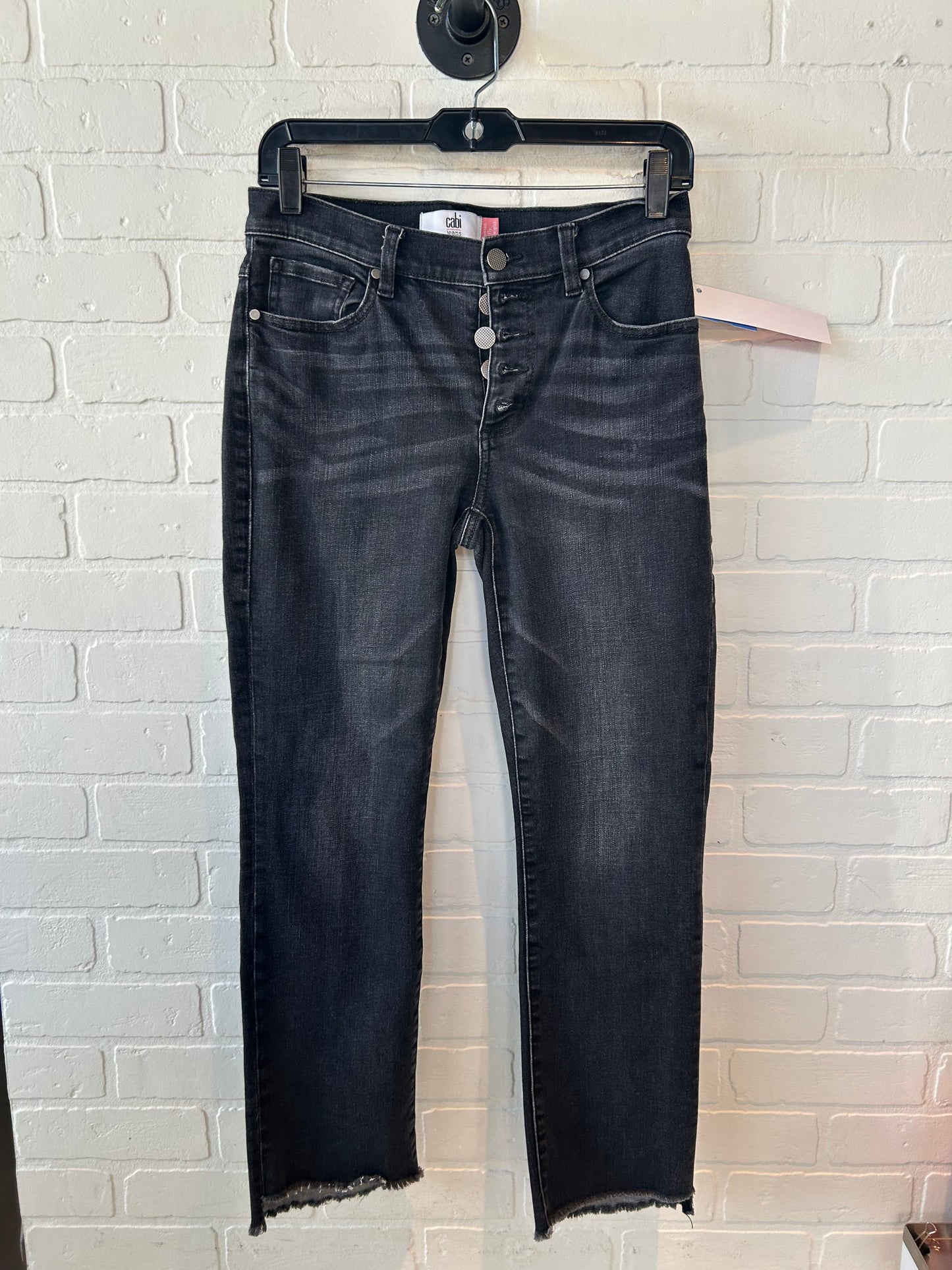 Jeans Straight By Cabi In Black Denim, Size: 2