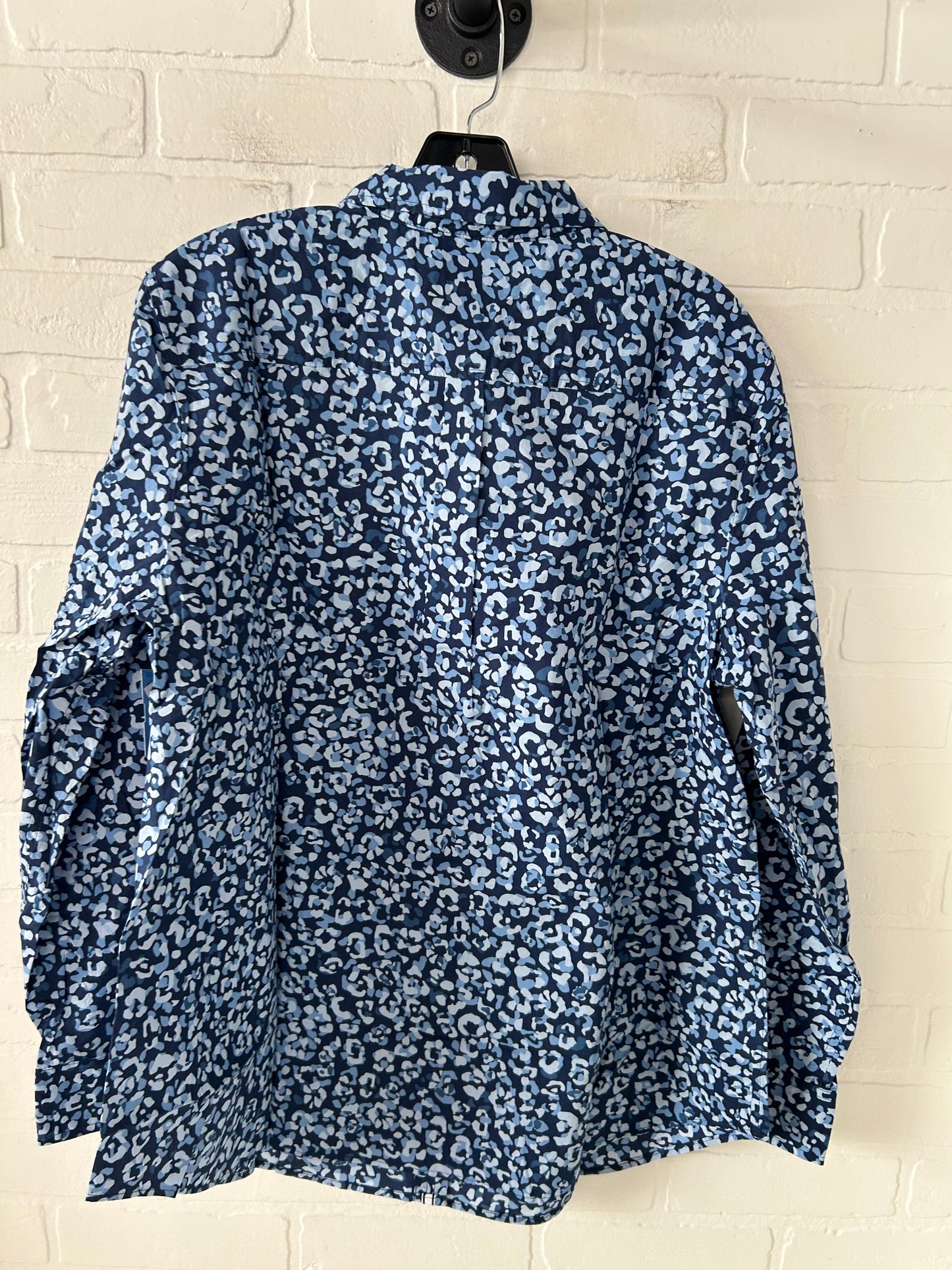 Top Long Sleeve By Talbots In Blue, Size: Xl