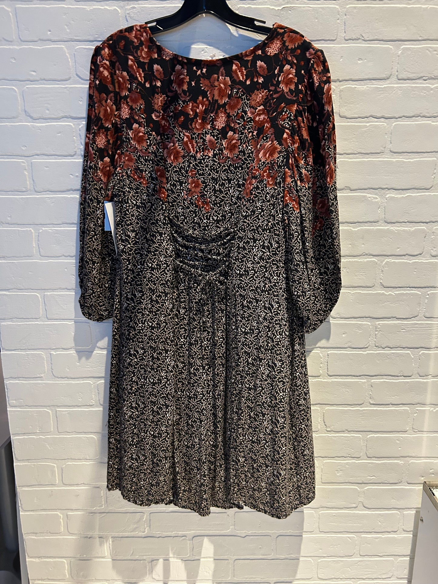 Dress Casual Midi By Maurices In Black & Red, Size: L