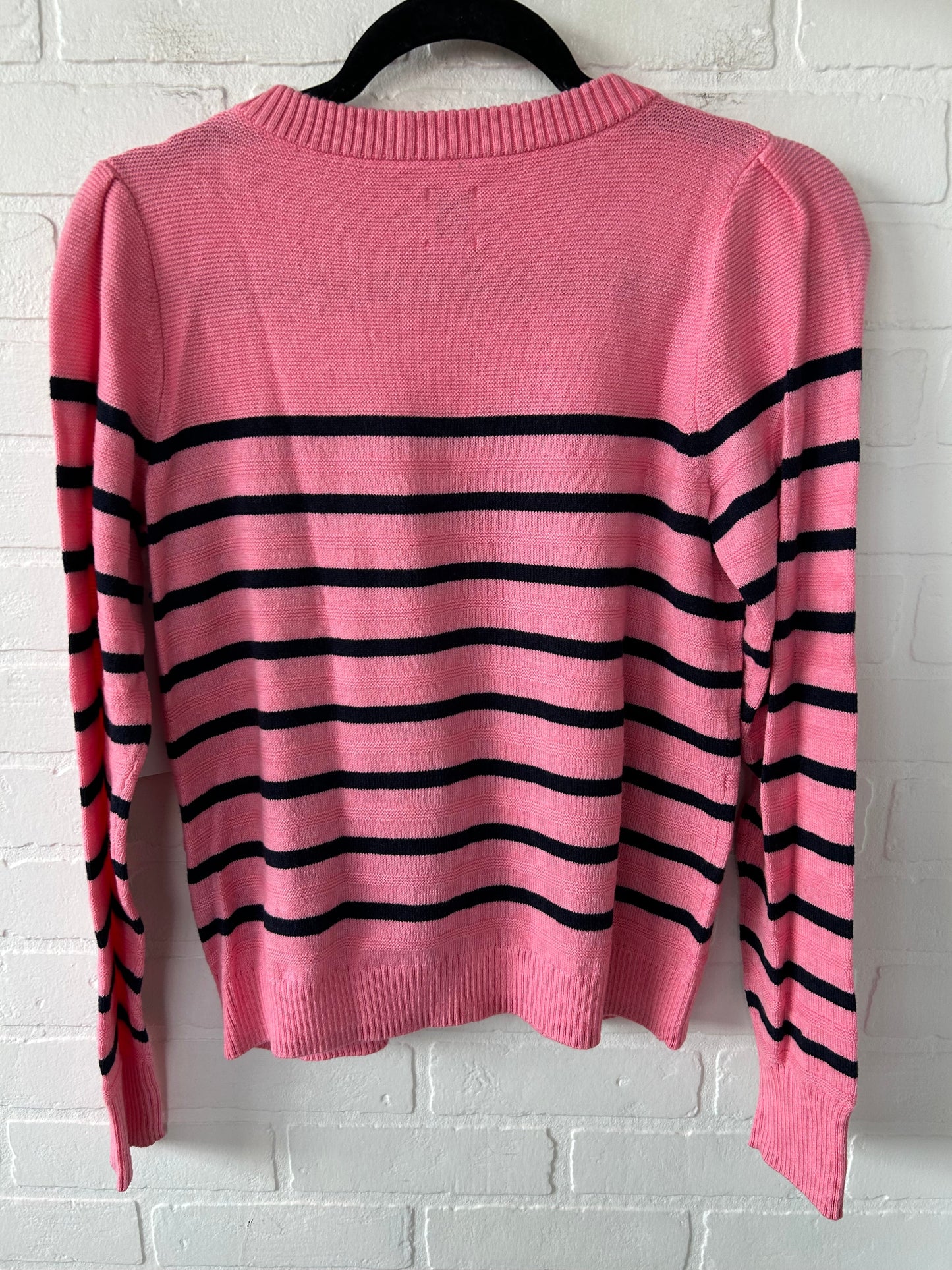 Sweater By Nic + Zoe In Black & Pink, Size: M