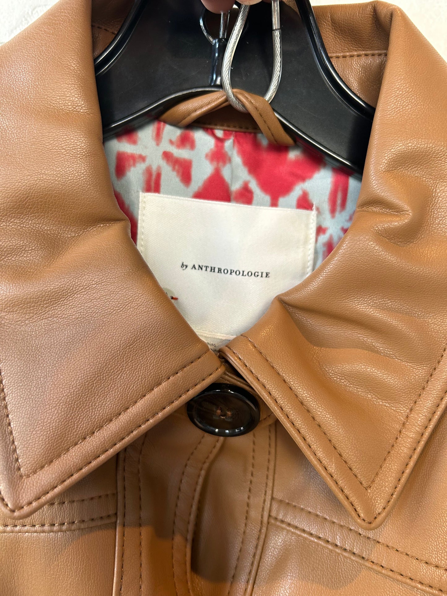 Jacket Moto By Anthropologie In Brown, Size: M