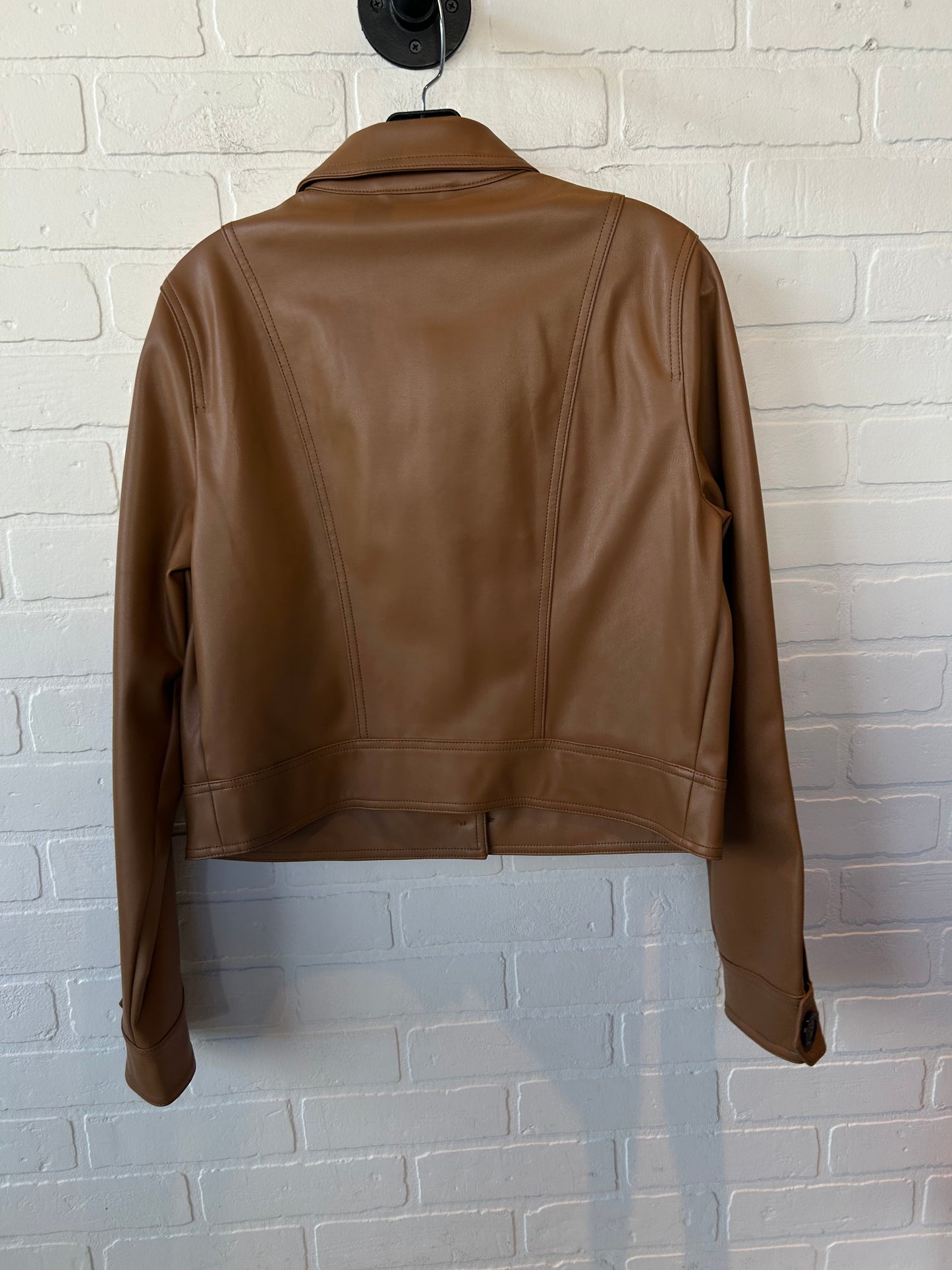 Jacket Moto By Anthropologie In Brown, Size: M