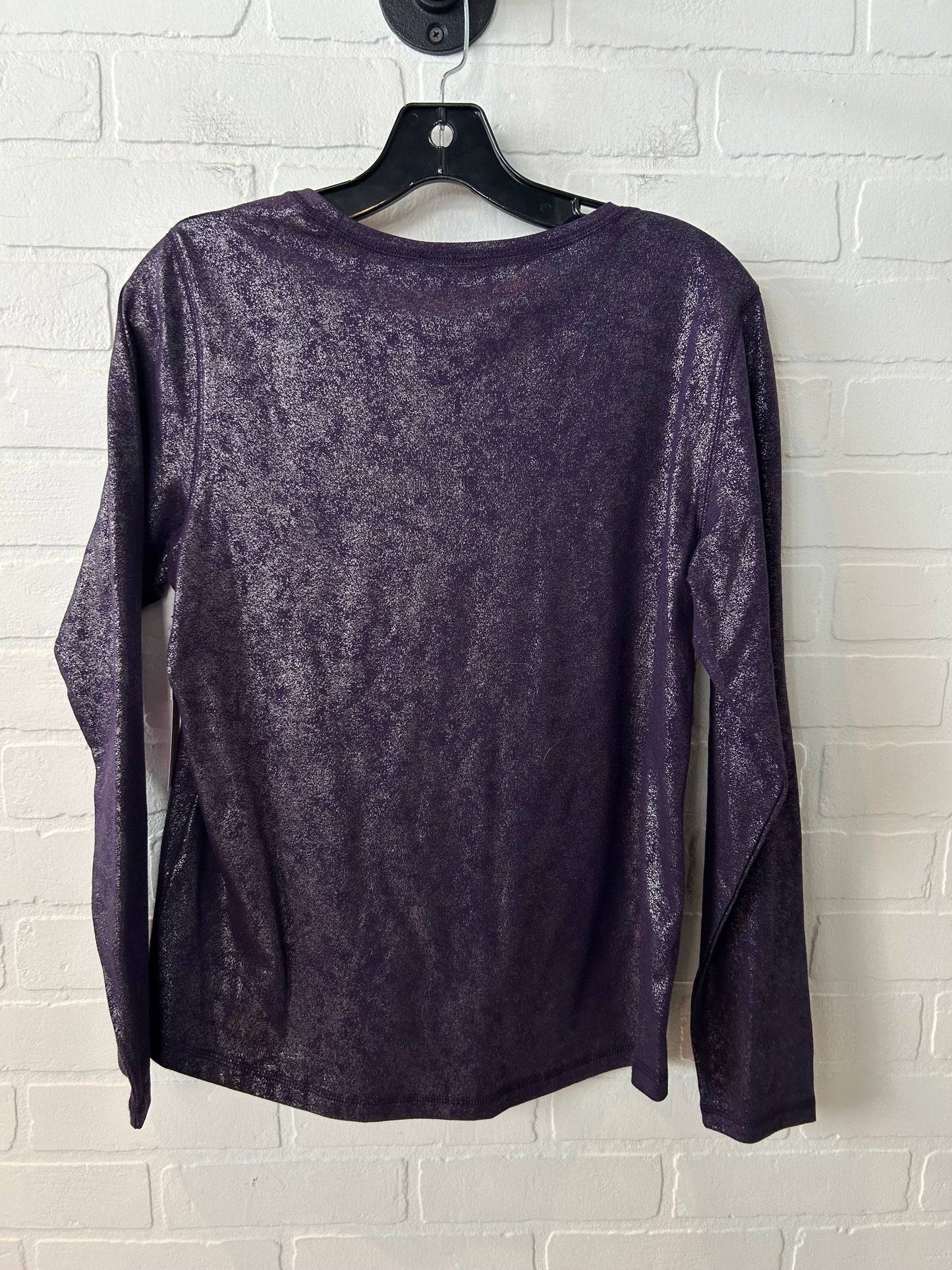 Top Long Sleeve By Christopher And Banks In Purple, Size: S