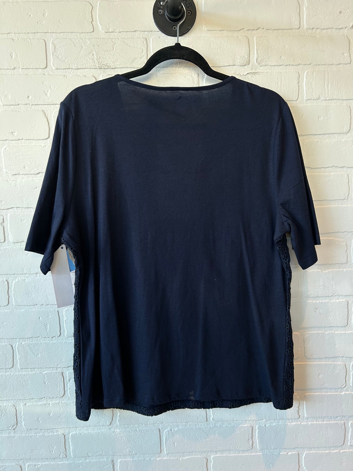 Top Short Sleeve By Talbots In Blue, Size: Xl