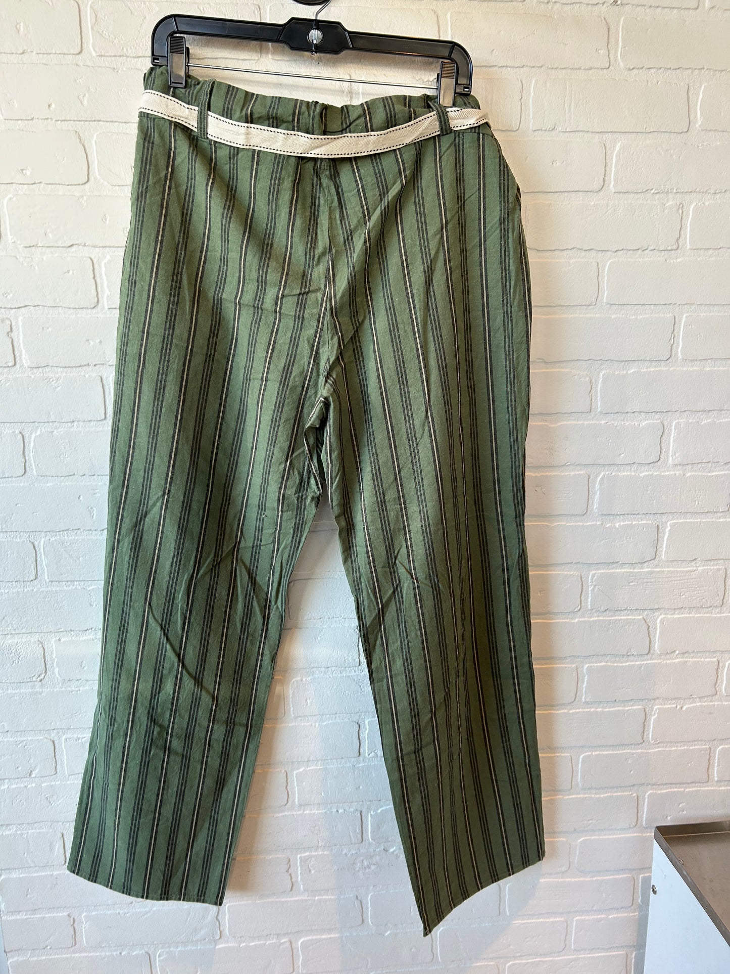 Pants Linen By Dylan In Black & Green, Size: 16