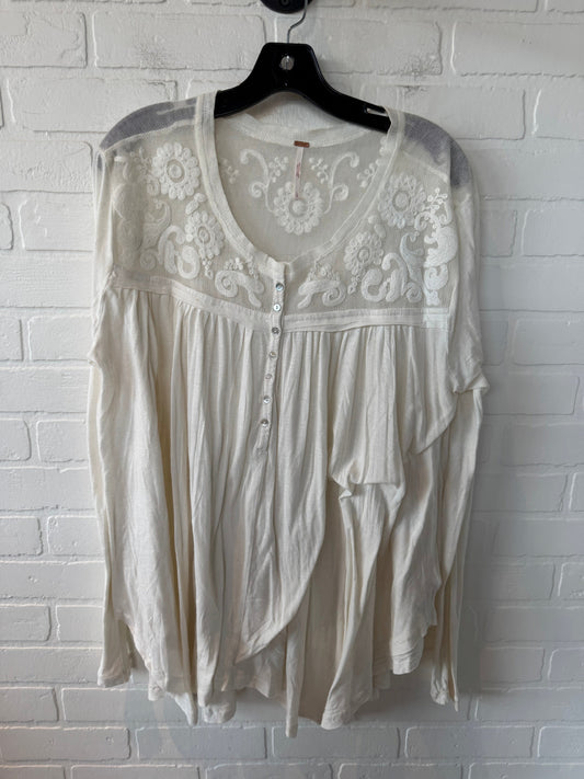 Top Long Sleeve By Free People In Cream, Size: L