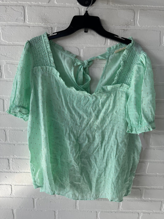 Top Short Sleeve By  perch  In Green, Size: 1x