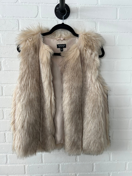 Vest Faux Fur & Sherpa By Top Shop In Cream, Size: S