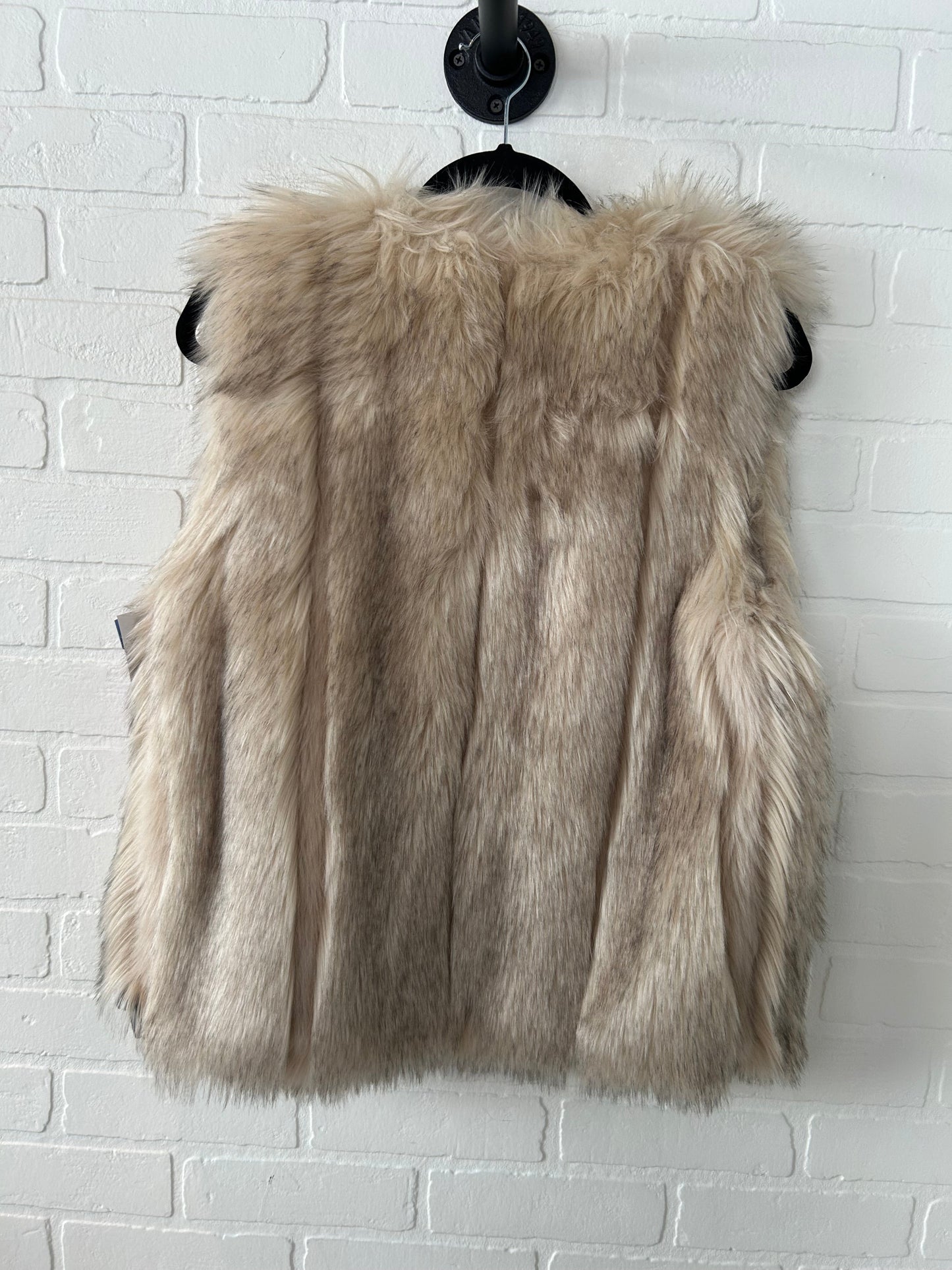 Vest Faux Fur & Sherpa By Top Shop In Cream, Size: S