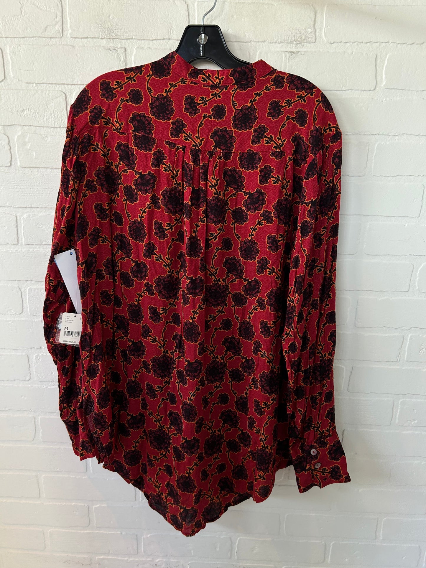 Top Long Sleeve By Free People In Red, Size: M