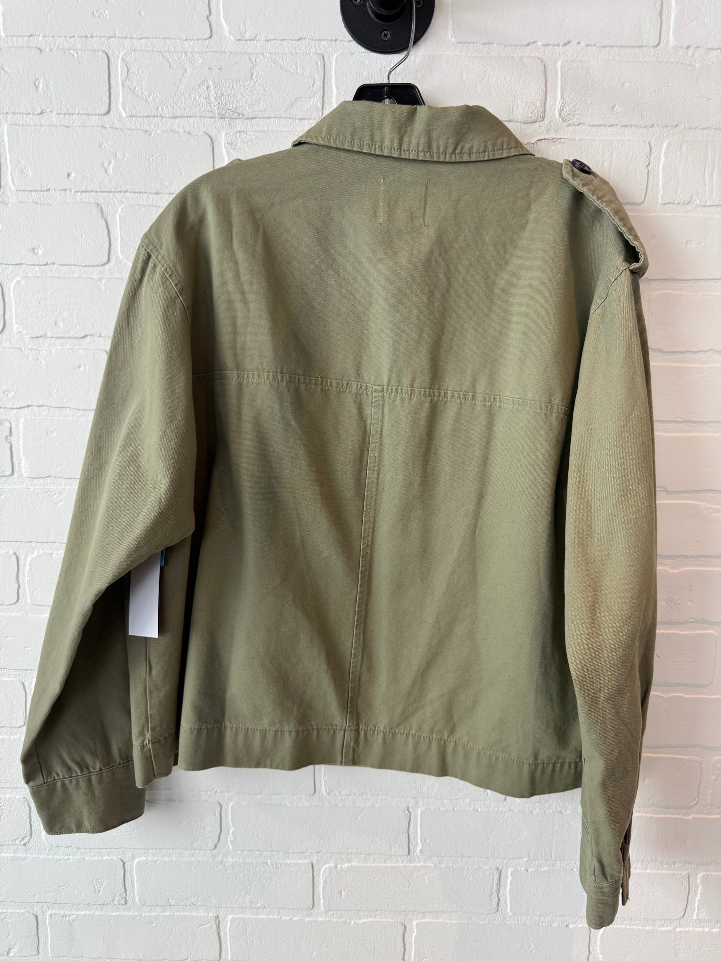 Jacket Shirt By H&m In Green, Size: M