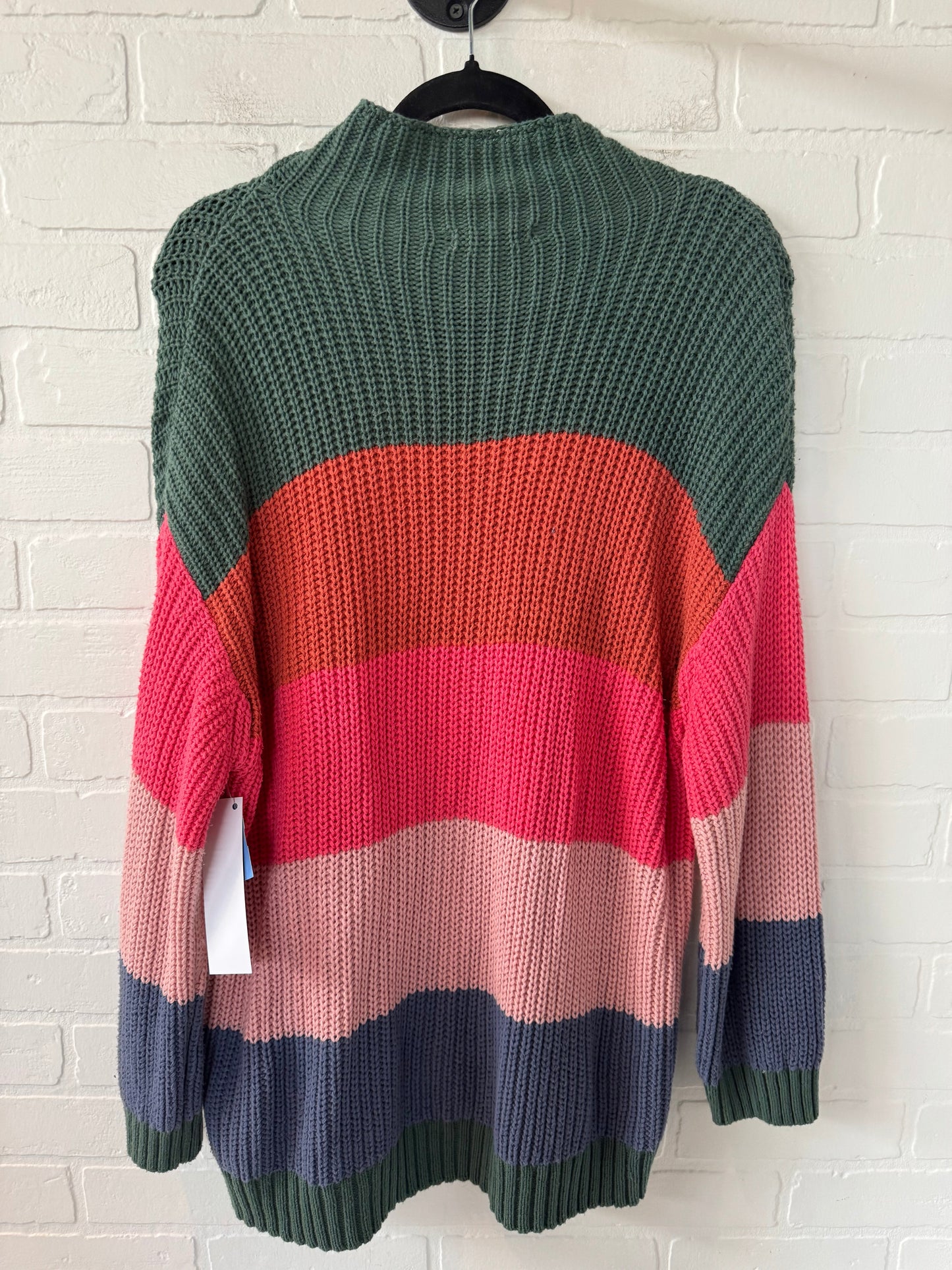 Sweater By American Eagle In Green & Pink, Size: Xs