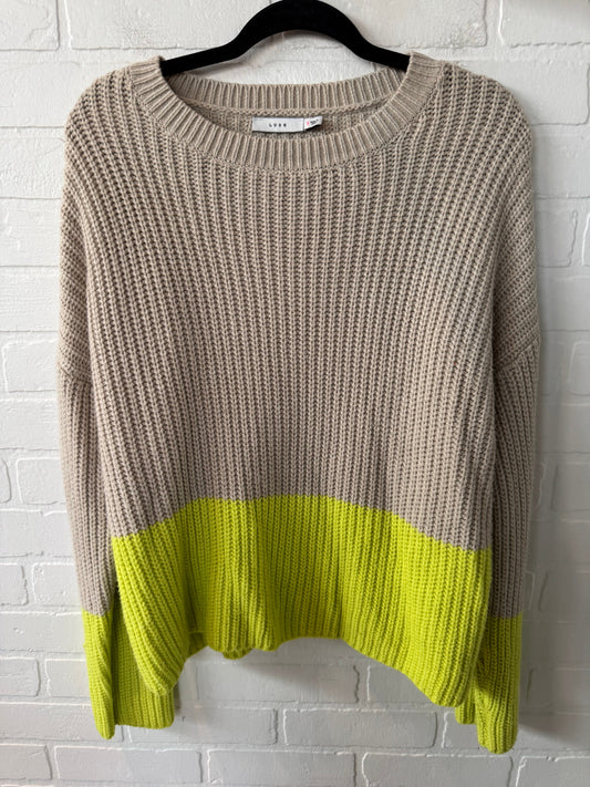 Sweater By Lush In Tan & Yellow, Size: S