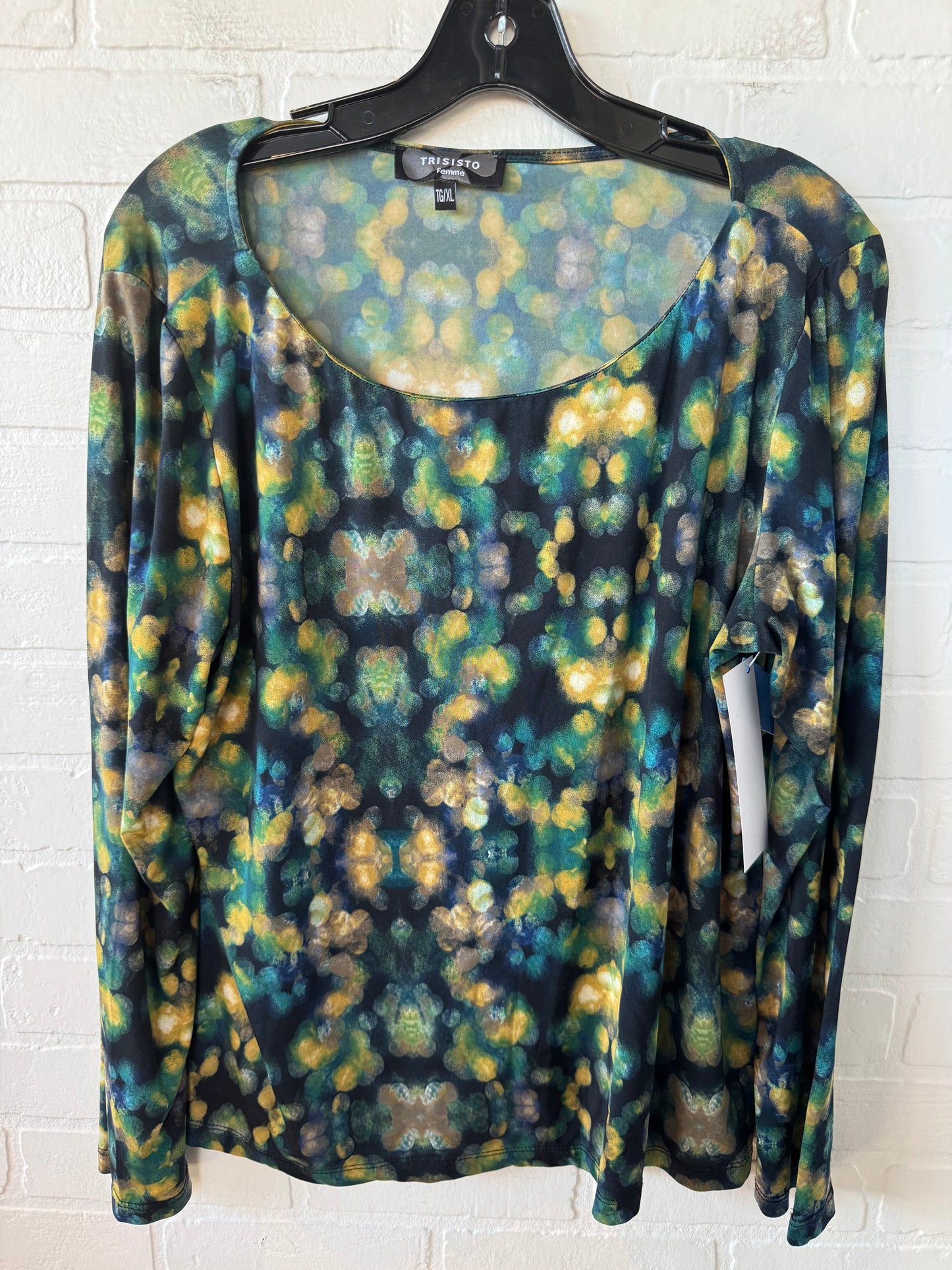 Top Long Sleeve By Clothes Mentor In Blue & Green, Size: Xl