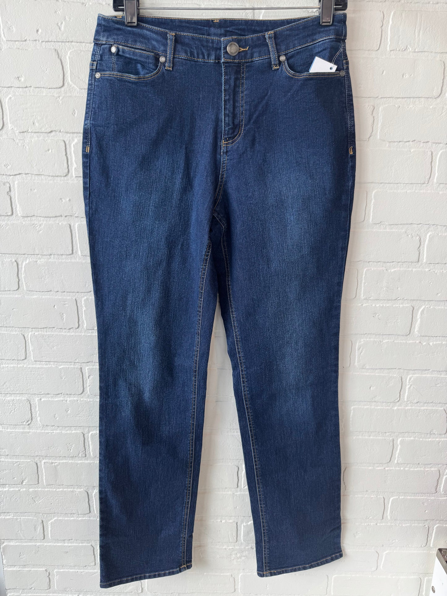 Jeans Straight By Christopher And Banks In Blue Denim, Size: 4