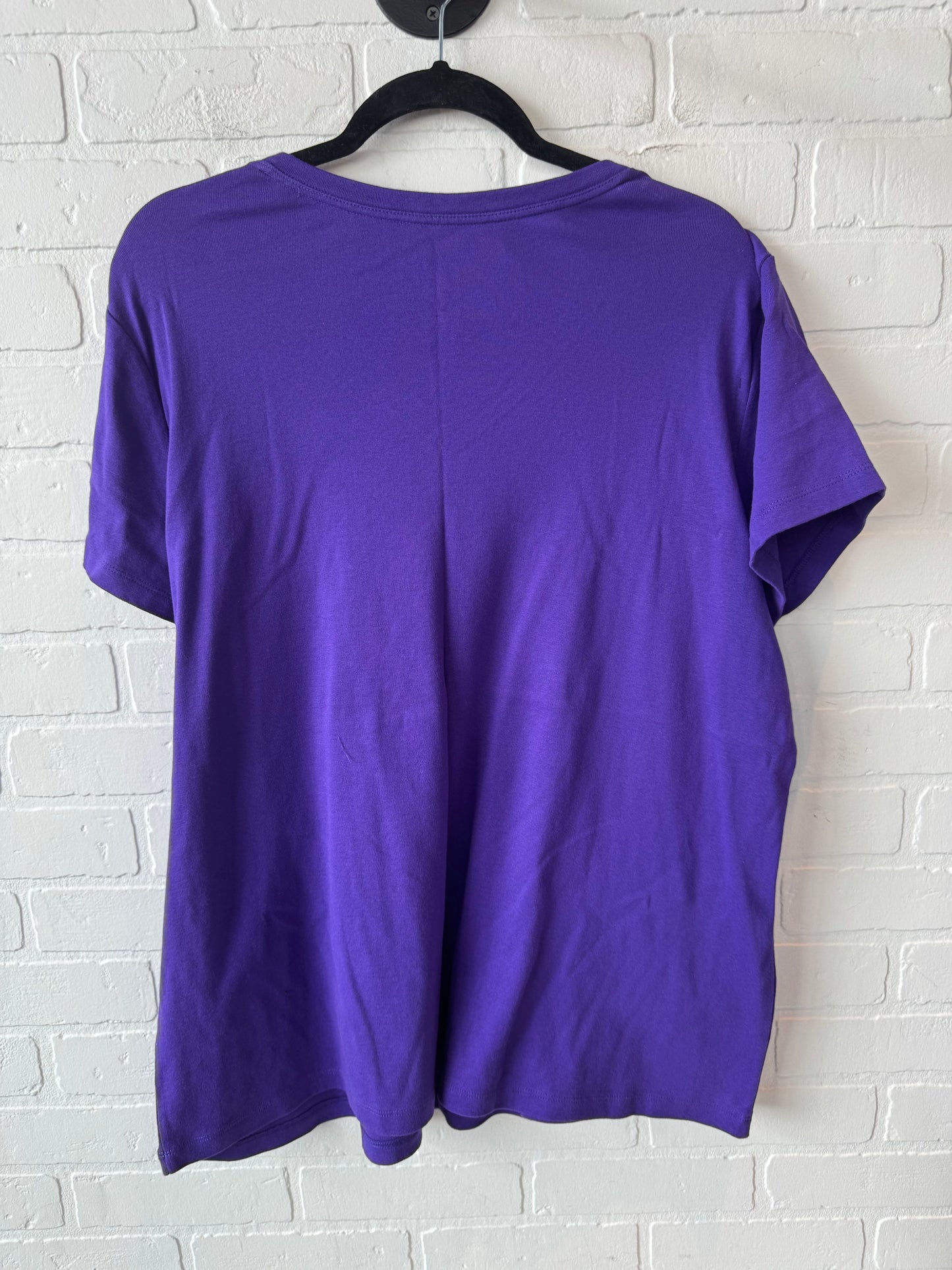 Top Short Sleeve Basic By St Johns Bay In Purple, Size: 2x