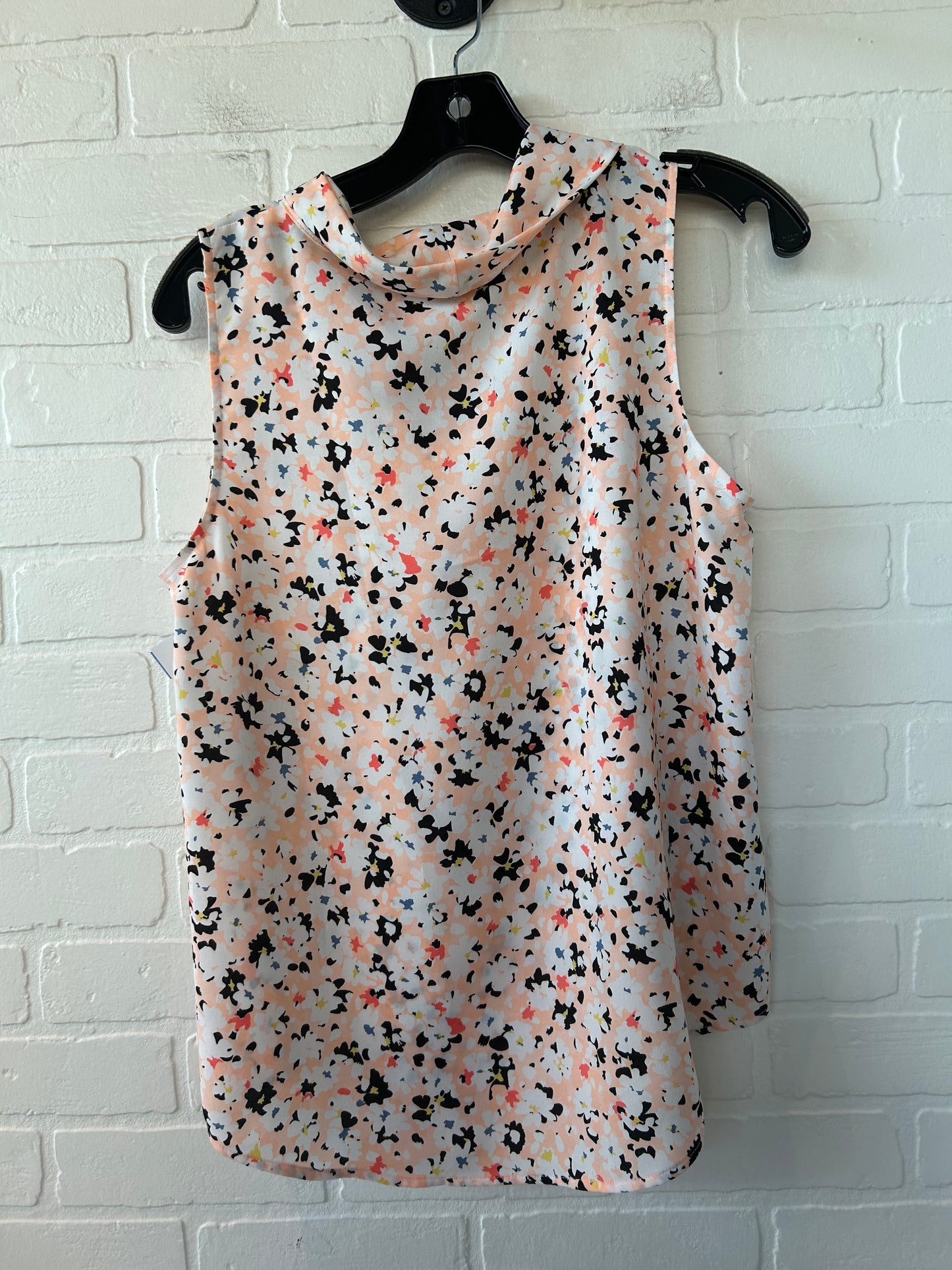 Top Sleeveless By Ann Taylor In Orange & White, Size: M