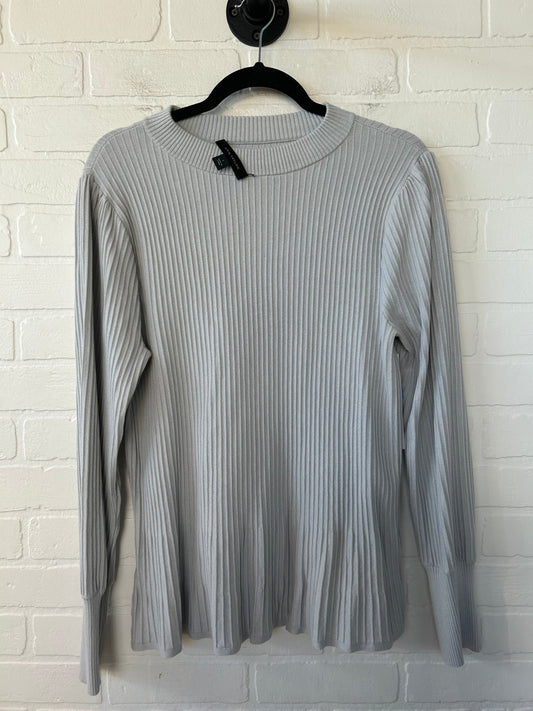 Sweater By Ann Taylor In Grey, Size: L